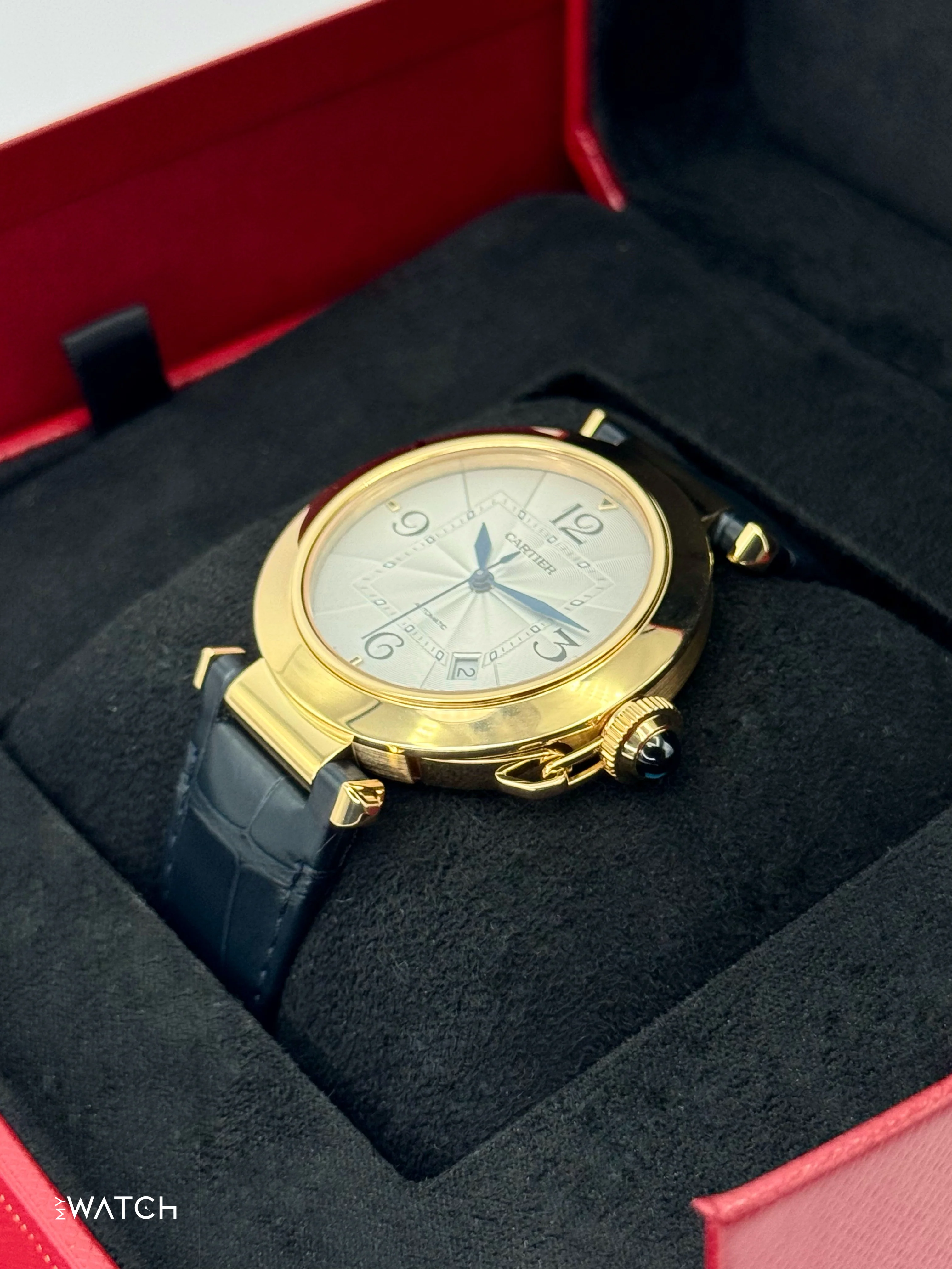 2023 Cartier Pasha 41mm WGPA0007 Yellow Gold Silver Dial - Image 5