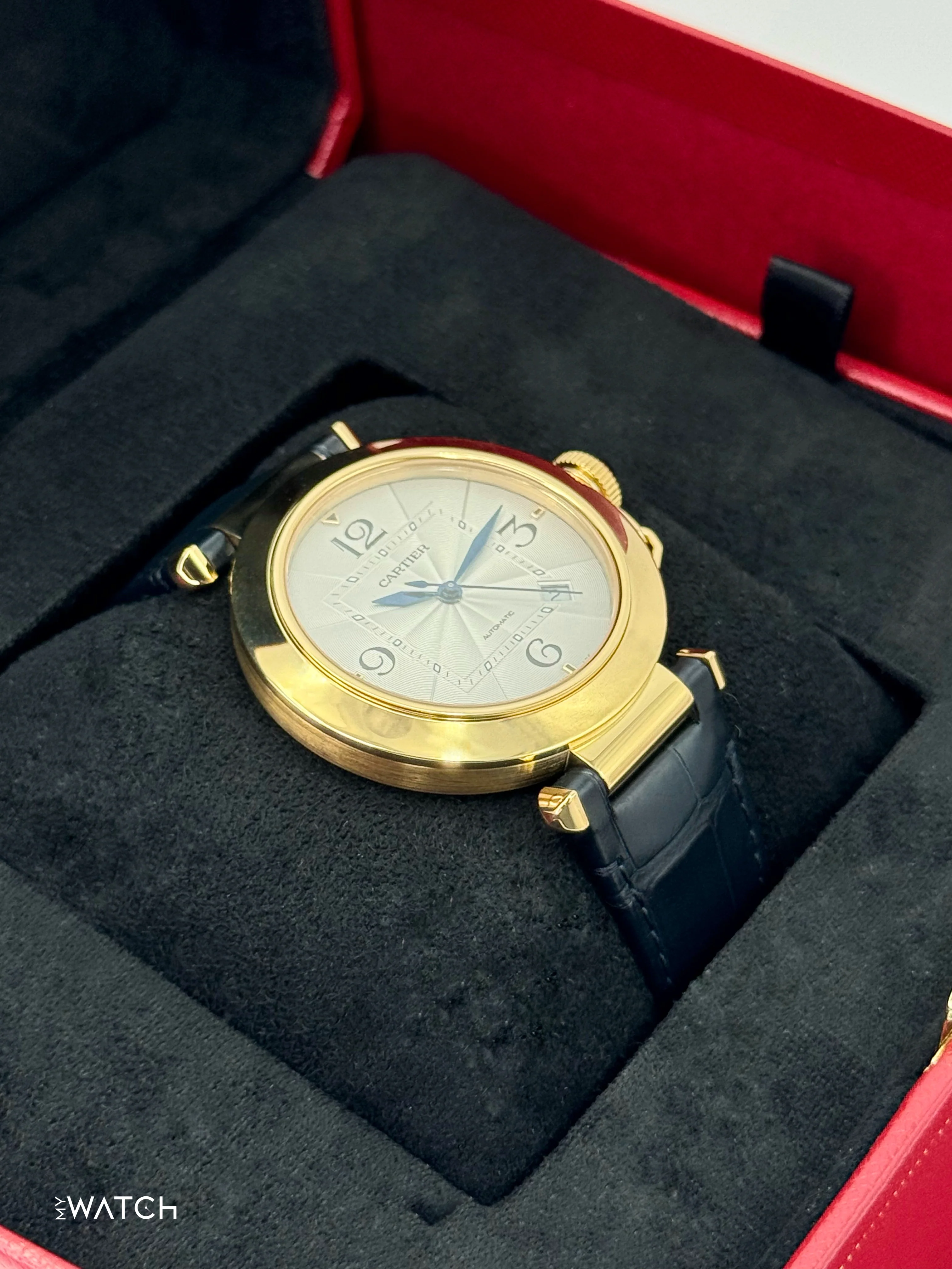 2023 Cartier Pasha 41mm WGPA0007 Yellow Gold Silver Dial - Image 6