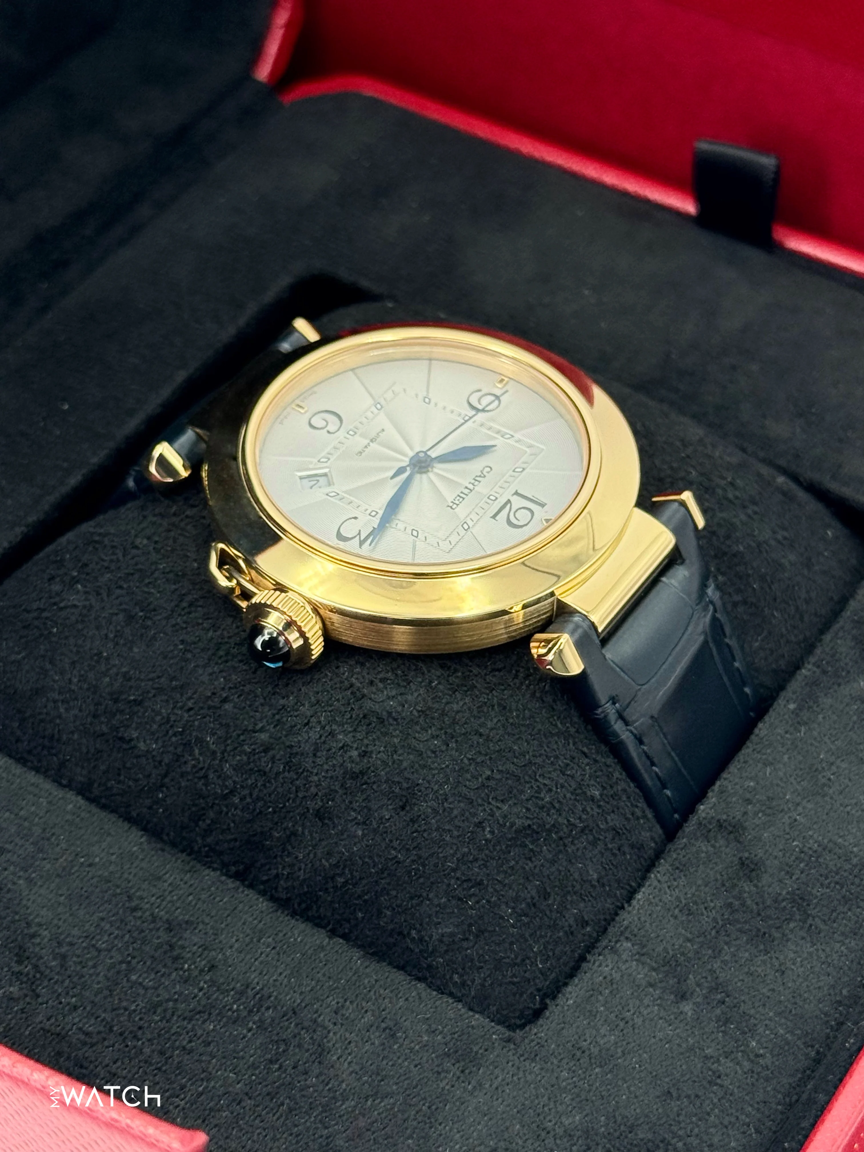 2023 Cartier Pasha 41mm WGPA0007 Yellow Gold Silver Dial - Image 7