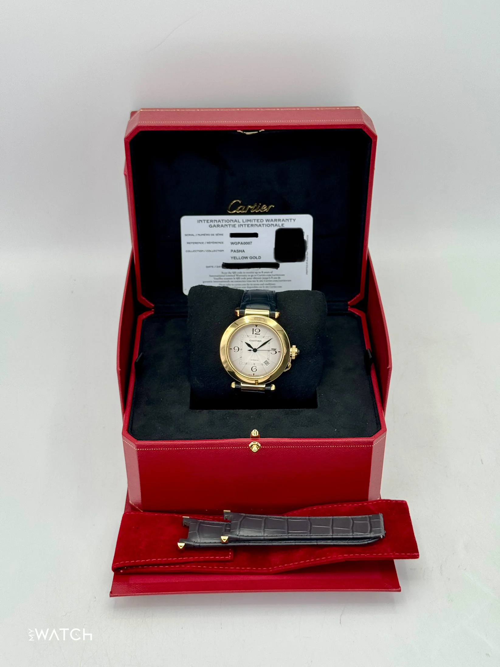 2023 Cartier Pasha 41mm WGPA0007 Yellow Gold Silver Dial - Image 9