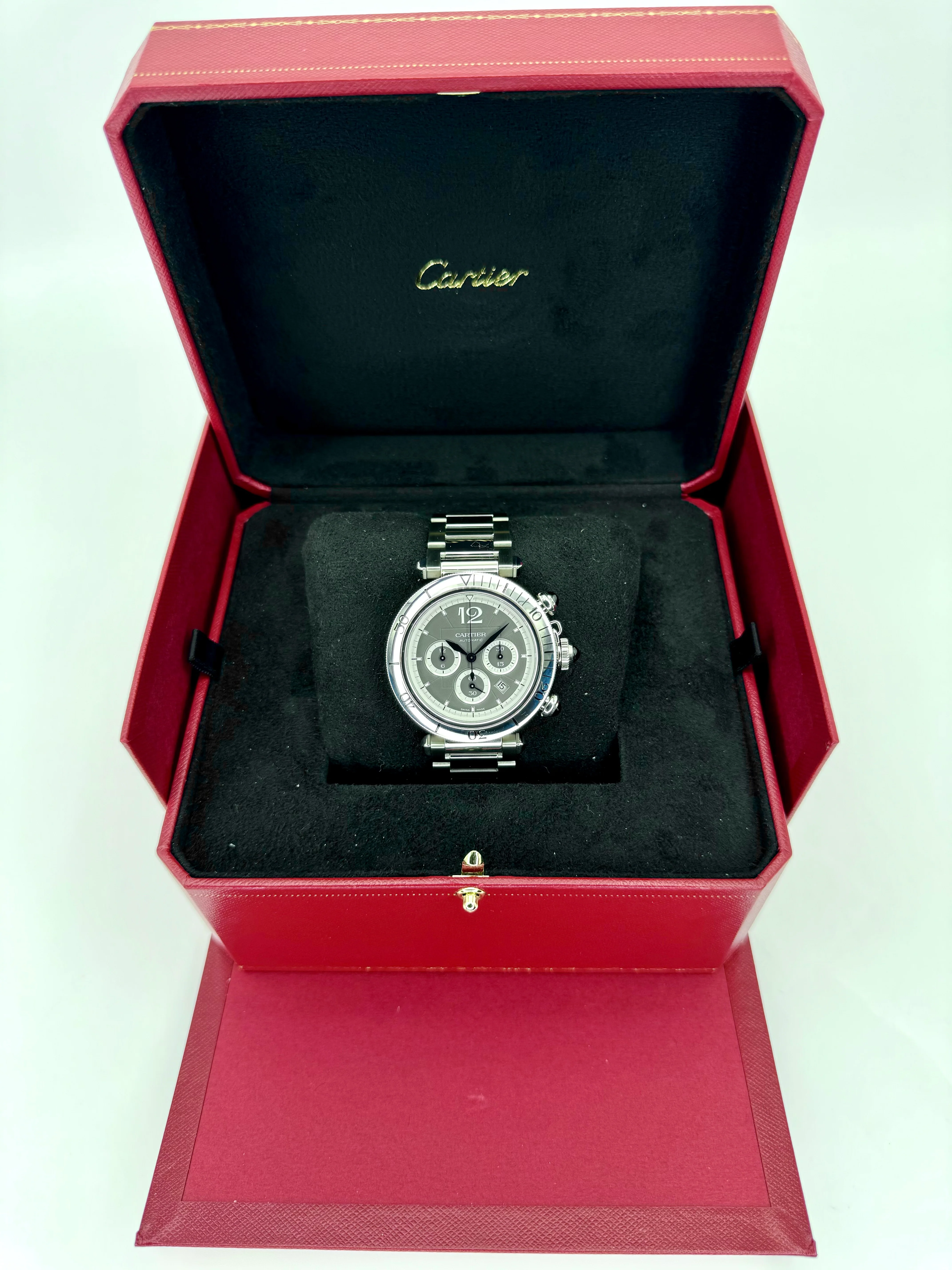 NEW 2023 Cartier Pasha 41mm Wspa0027 Chronograph Grey Dial - Image 11