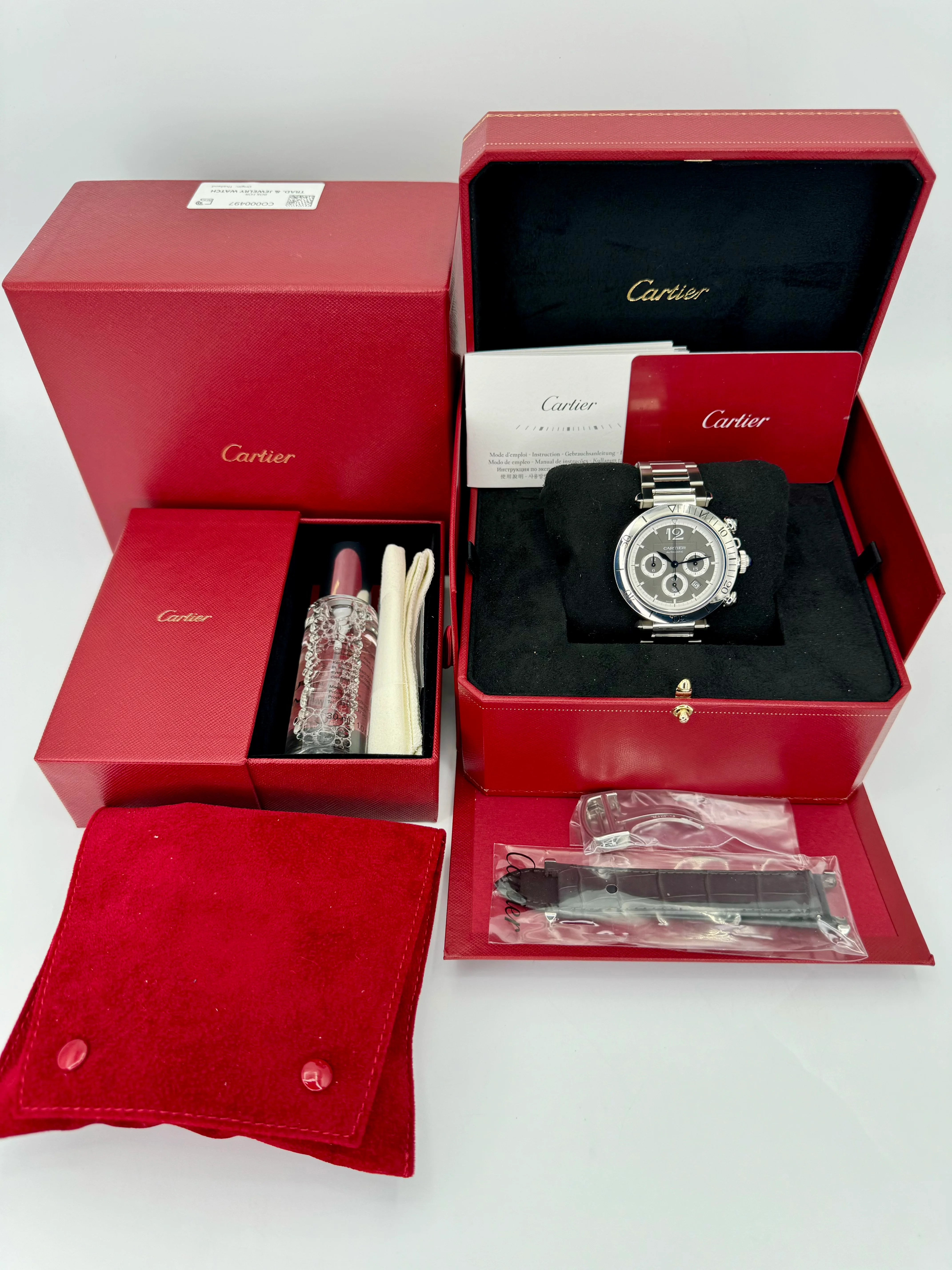 NEW 2023 Cartier Pasha 41mm Wspa0027 Chronograph Grey Dial - Image 13
