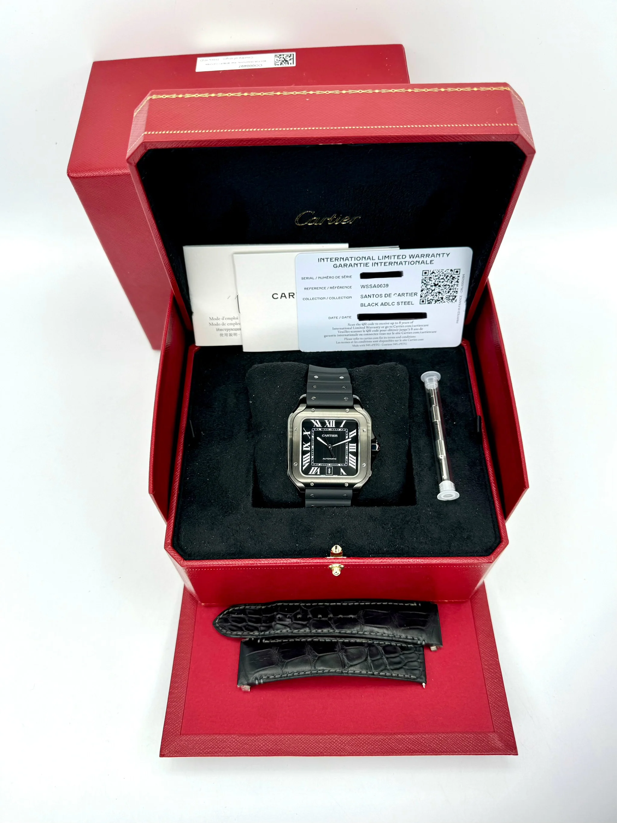2023 Cartier Santos De Cartier 39.8mm WSSA0039 Steel Black Dial - Image 12