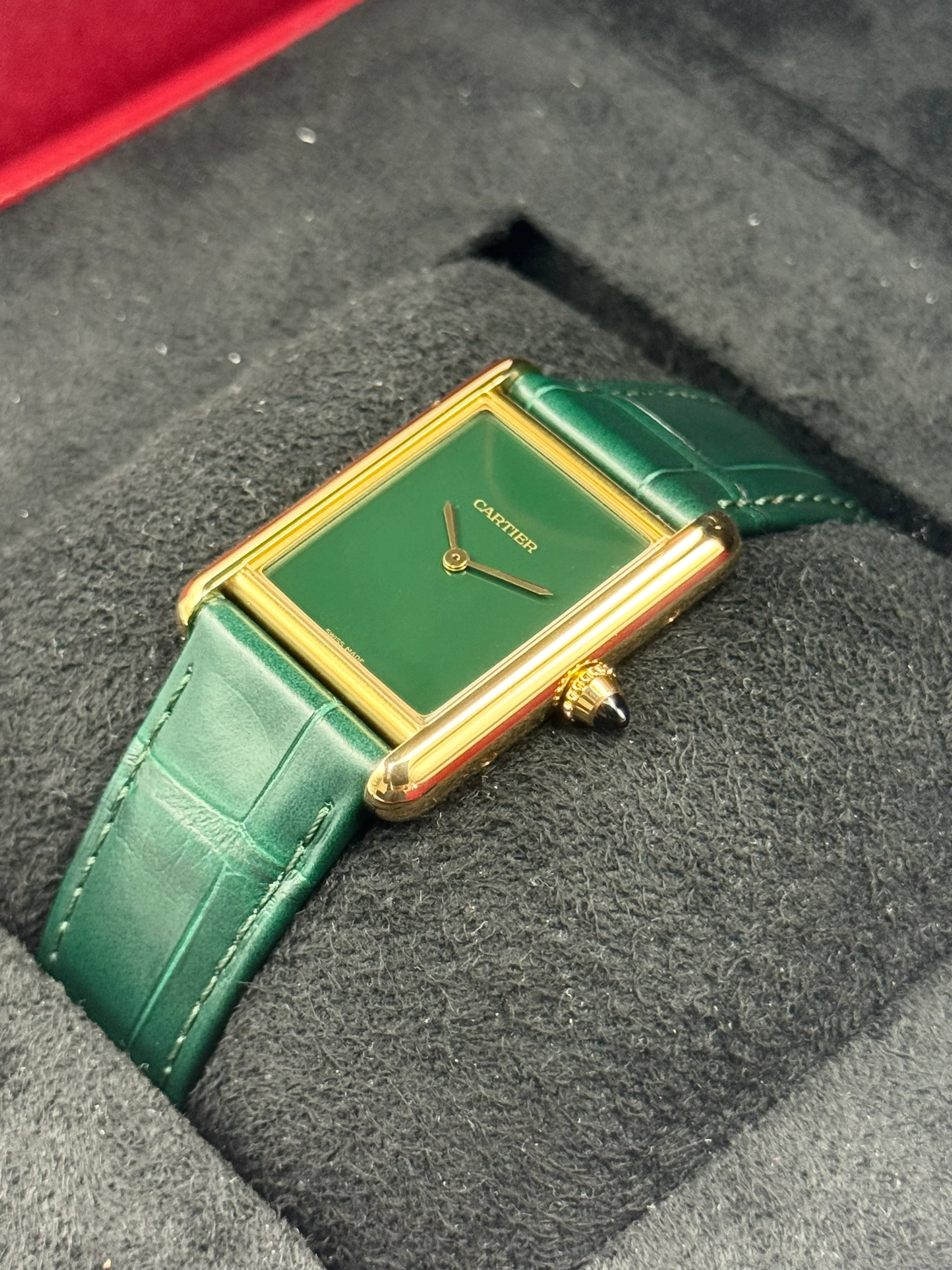 2023 Cartier Tank Louis Cartier Large 33.7mm WGTA0191 Gold White Dial - Image 5