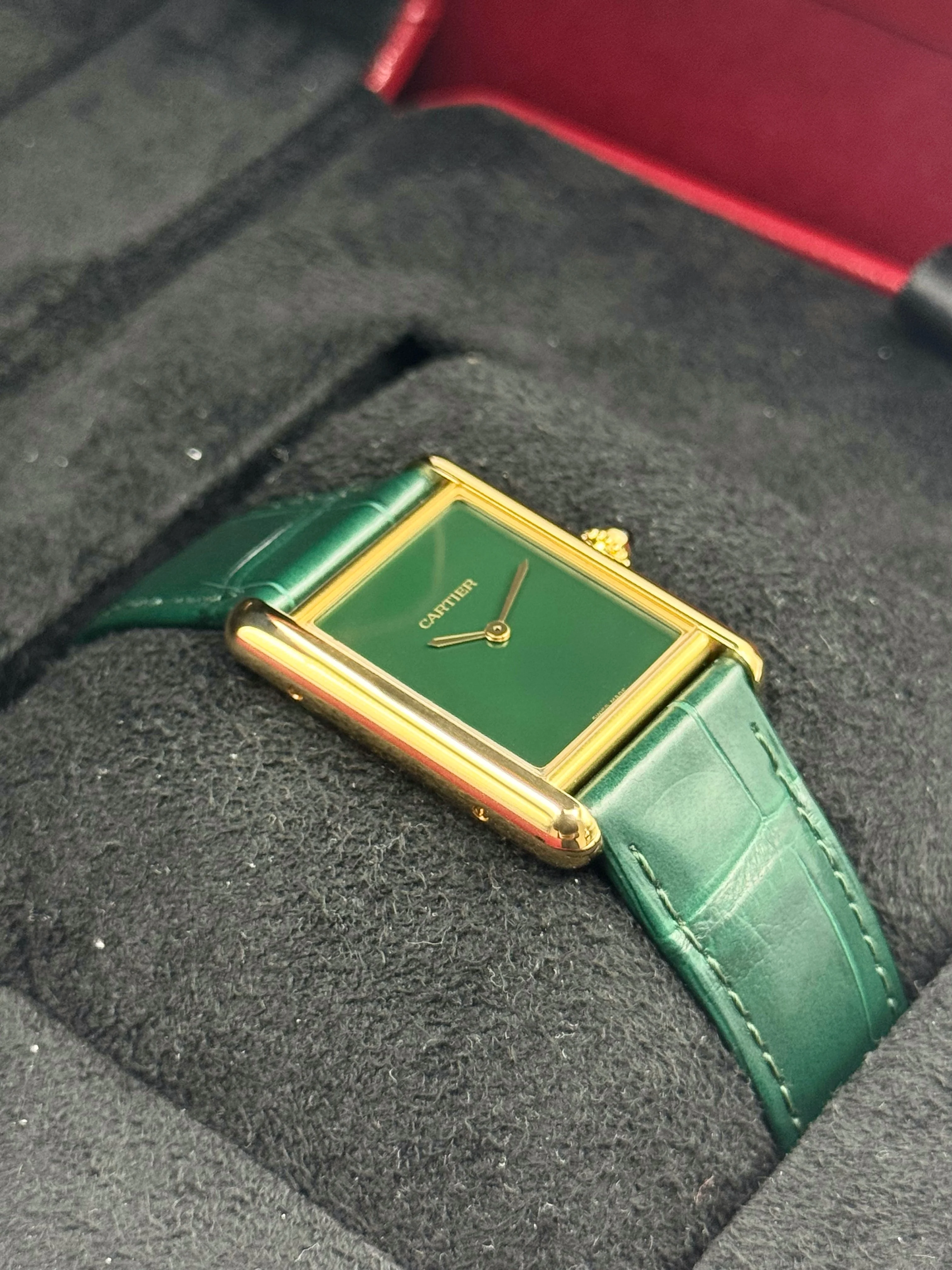 2023 Cartier Tank Louis Cartier Large 33.7mm WGTA0191 Gold White Dial - Image 6