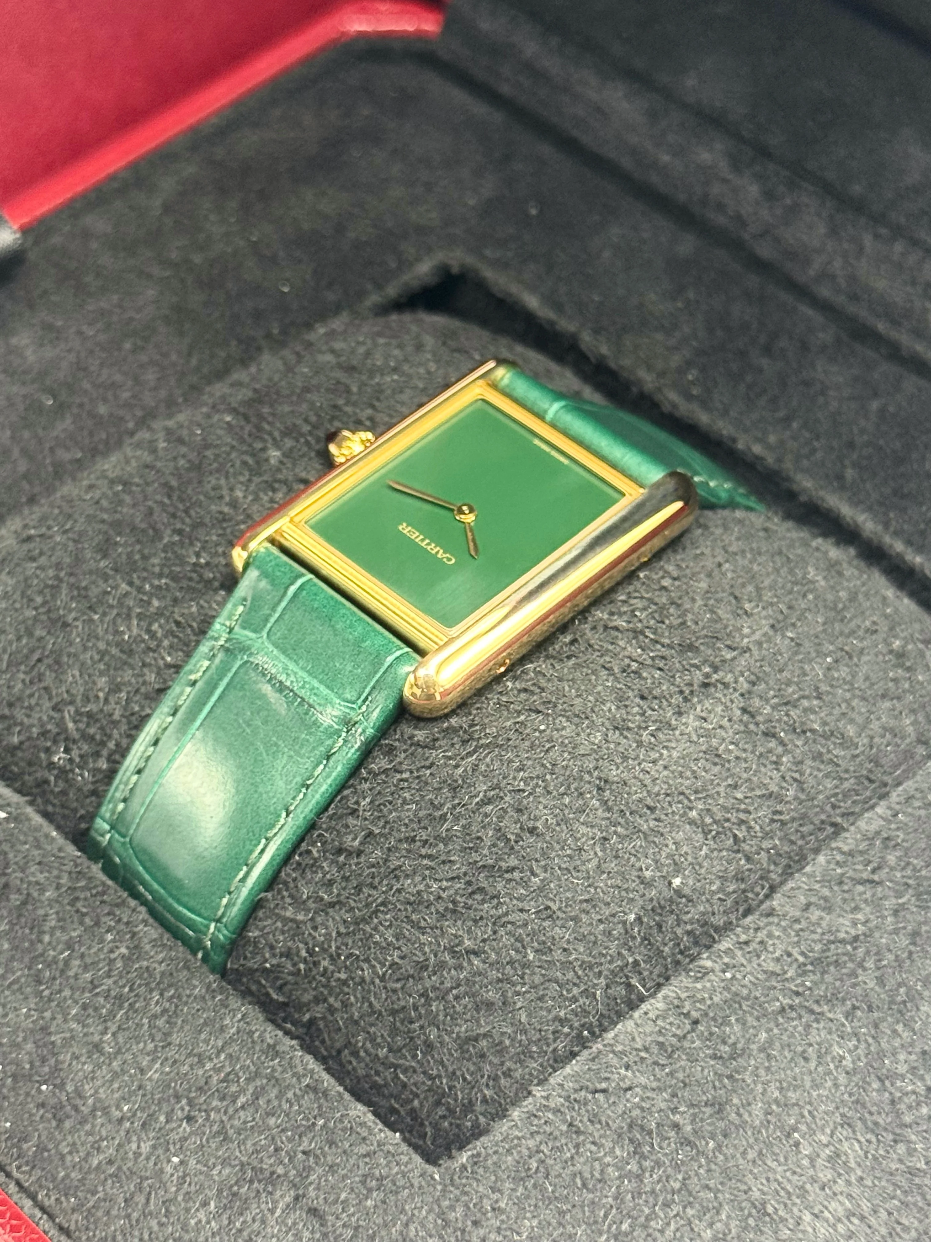 2023 Cartier Tank Louis Cartier Large 33.7mm WGTA0191 Gold White Dial - Image 7