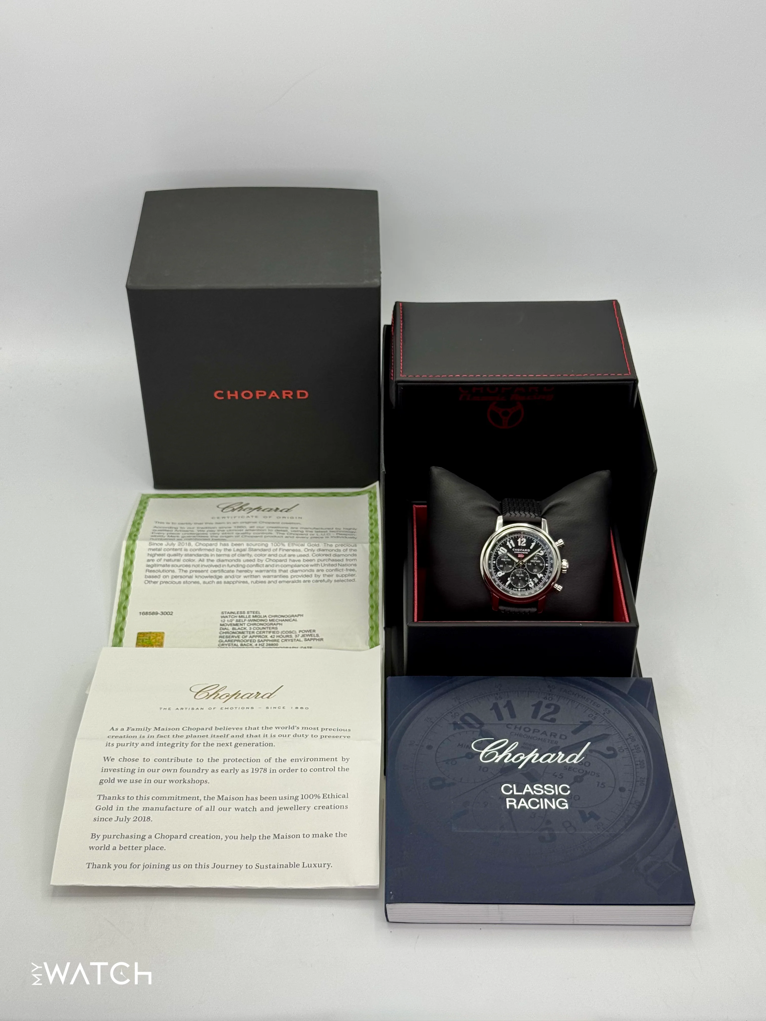 2023 Chopard Mille Miglia Chronograph 42mm 168589-3002 Black Dial - Image 9