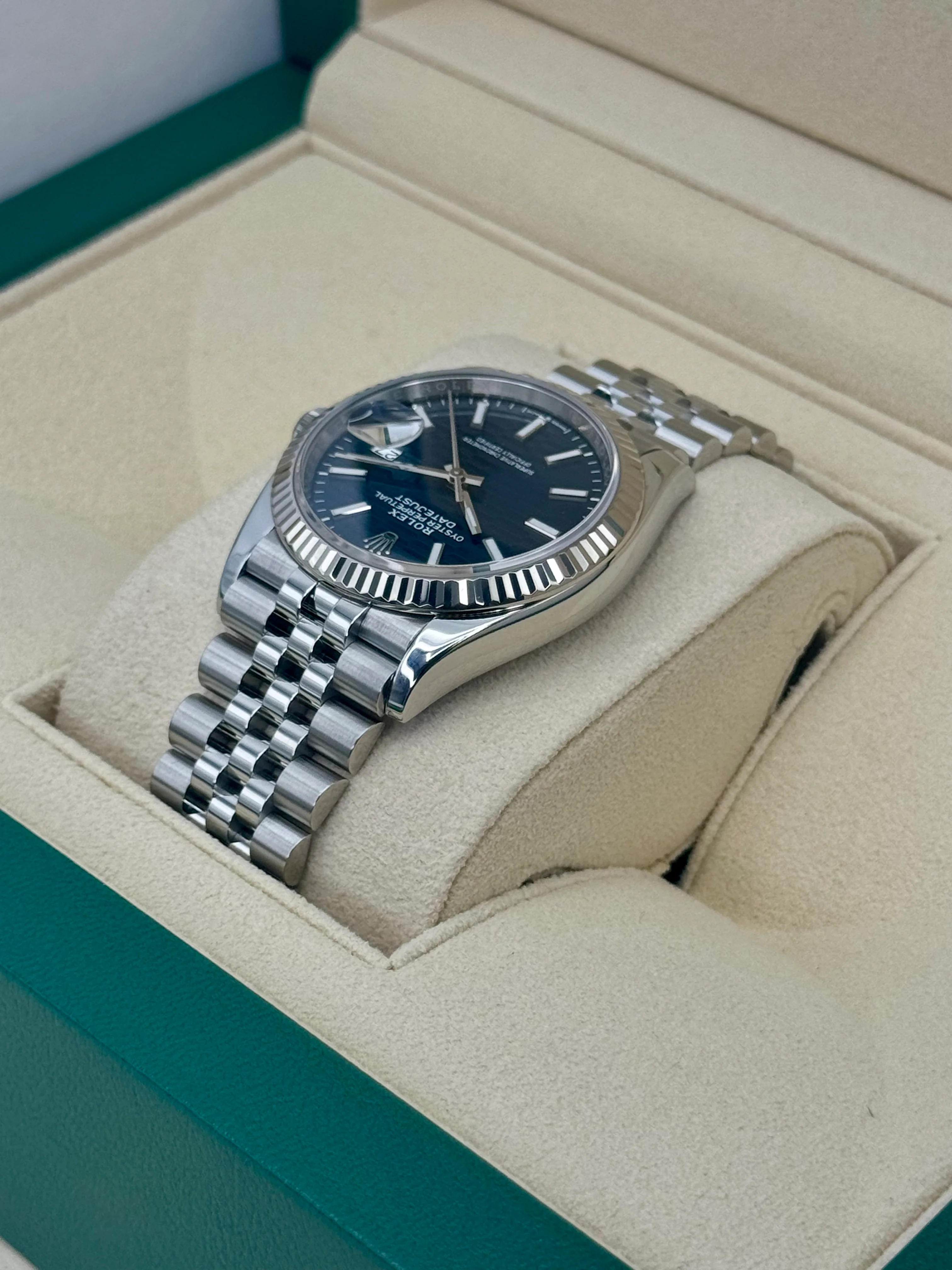 2023 Datejust 36mm 126234 Stainless Steel Jubilee Blue Motif Dial - Image 7