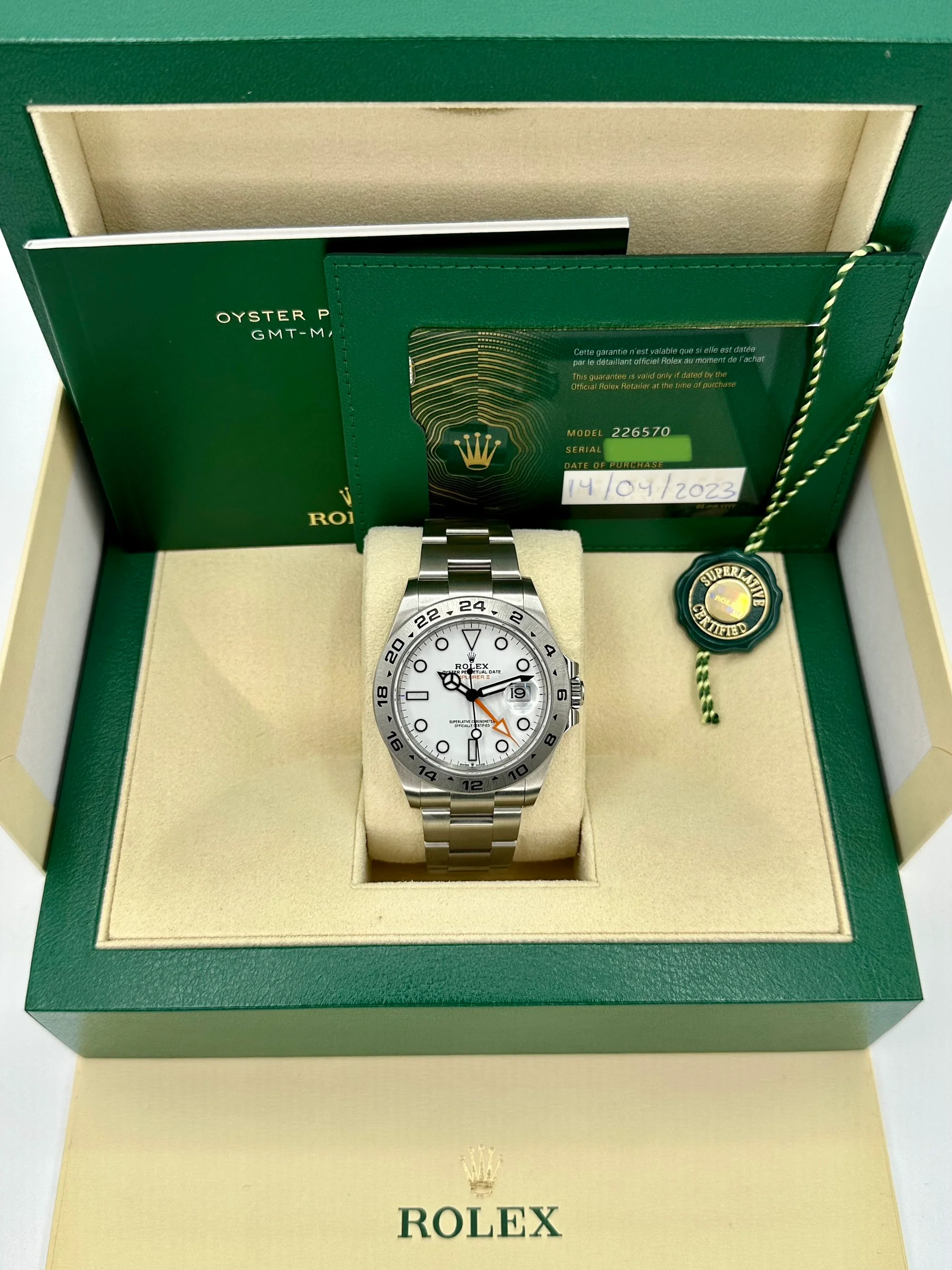 NEW 2023 Rolex Explorer II 42mm 226570 White Polar Dial - Image 11