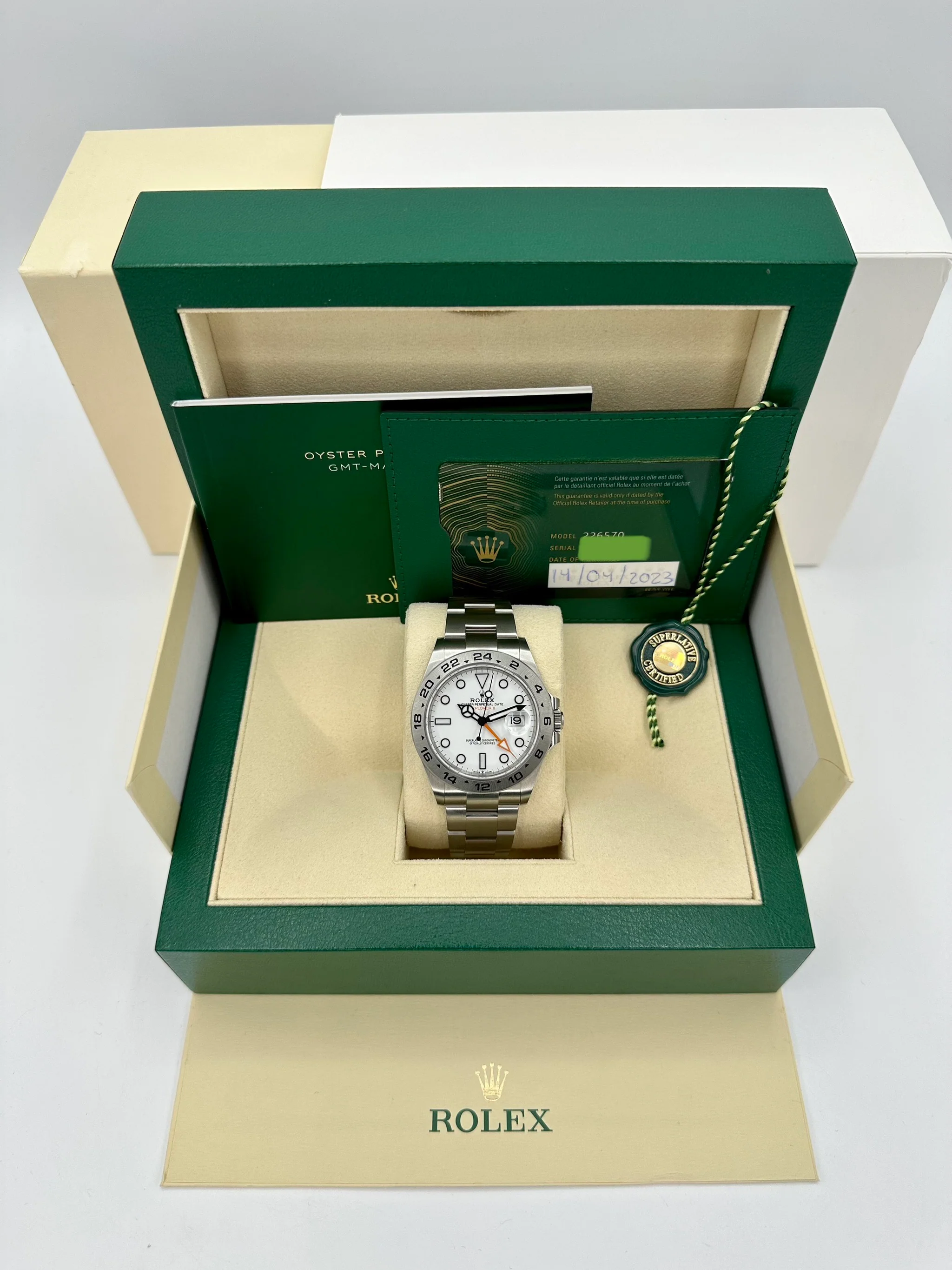 NEW 2023 Rolex Explorer II 42mm 226570 White Polar Dial - Image 12