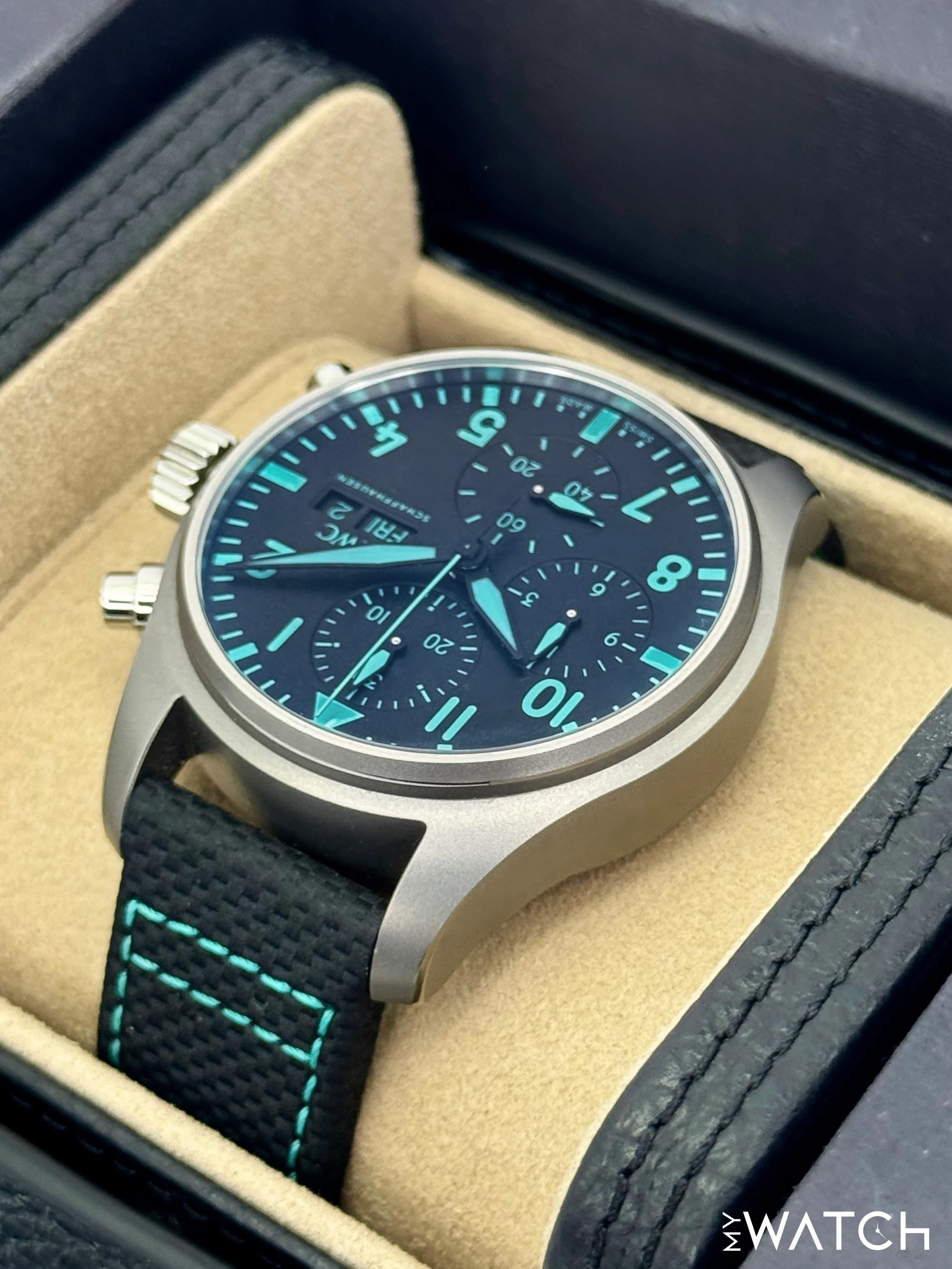 2023 IWC Pilot's Chronograph 41mm IW388108 Titanium Black Dial - Image 7