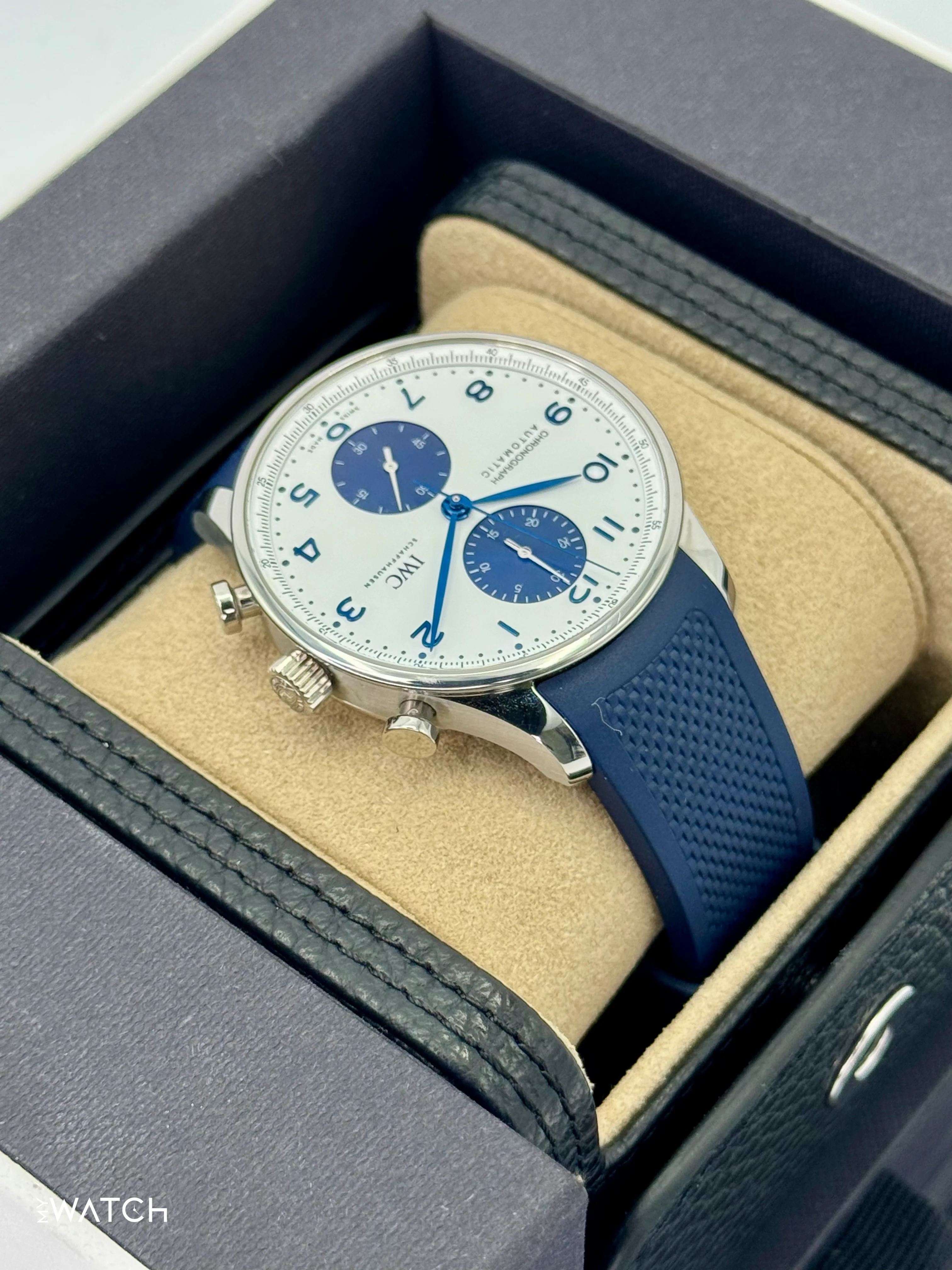 2023 IWC Portuguese Chronograph 41mm IW371620 Stainless Steel White Dial - Image 7