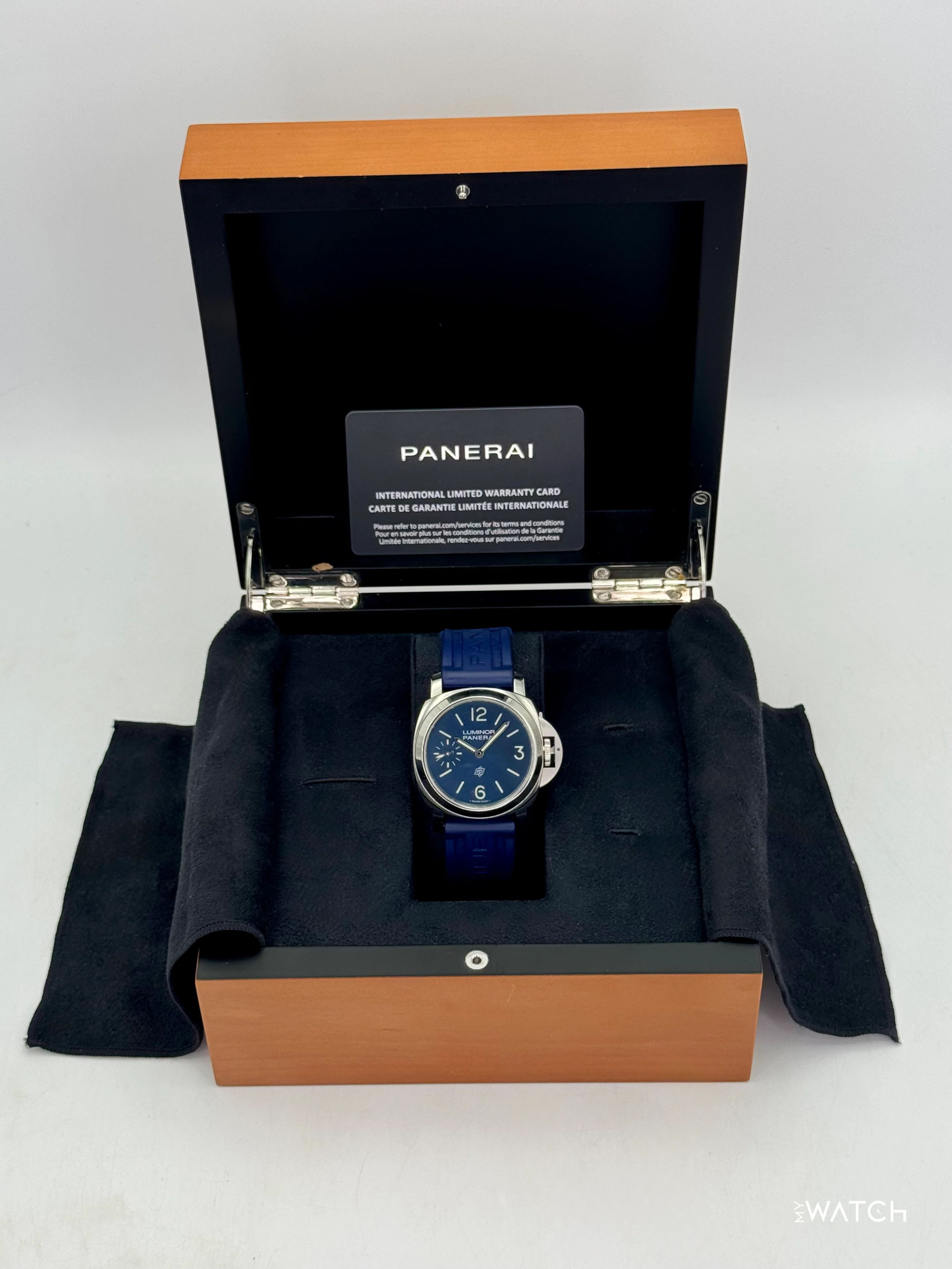 2023 Panerai Luminor Blu Mare 44mm PAM01085 Stainless Steel Blue Dial - Image 9