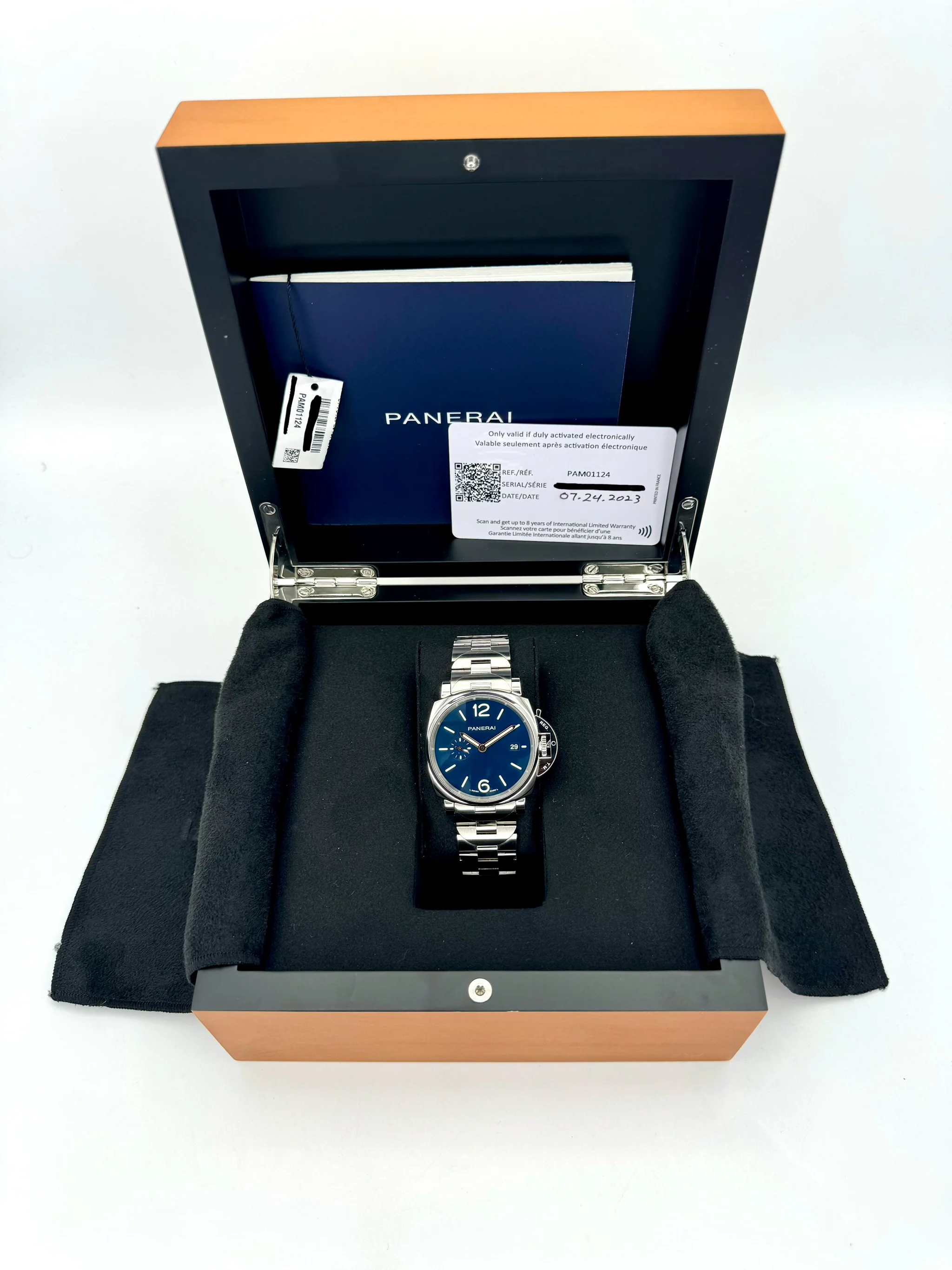 2023 Panerai Luminor Due 42mm PAM01124 Stainless Steel Blue Dial - Image 13