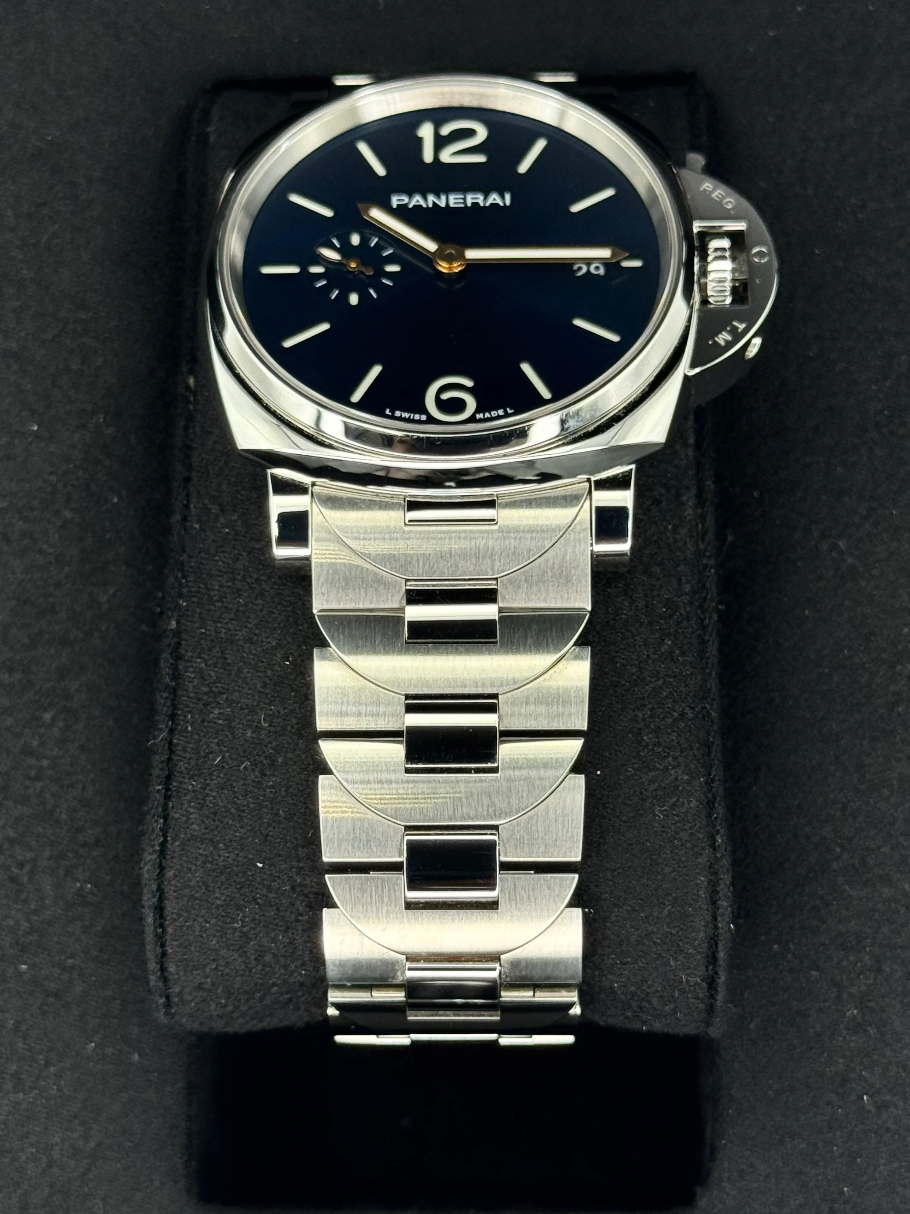 2023 Panerai Luminor Due 42mm PAM01124 Stainless Steel Blue Dial - Image 3