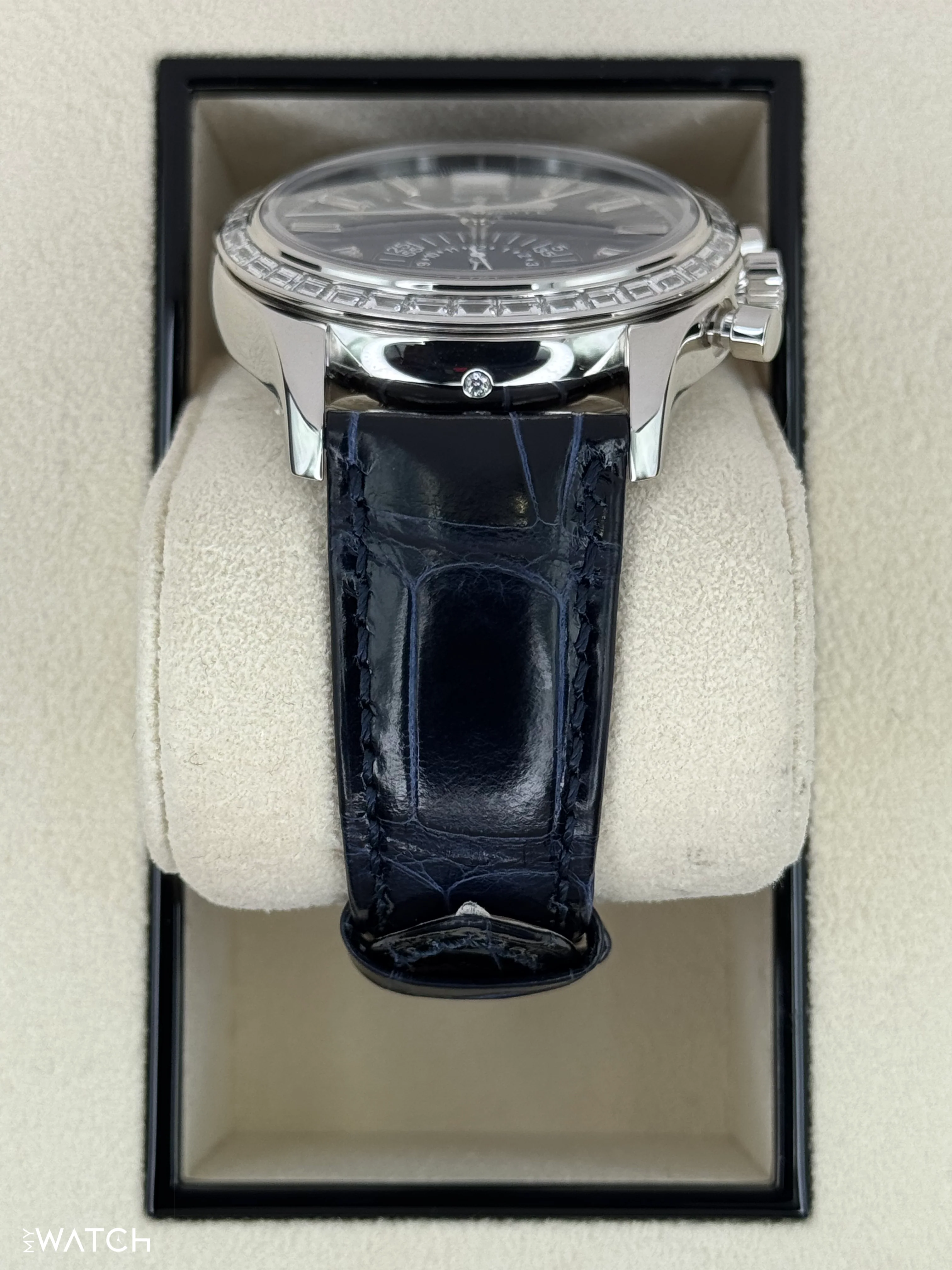2023 Patek Philippe Annual Calendar Chronograph 40.5mm 5961P Platinum Blue Dial - Image 3
