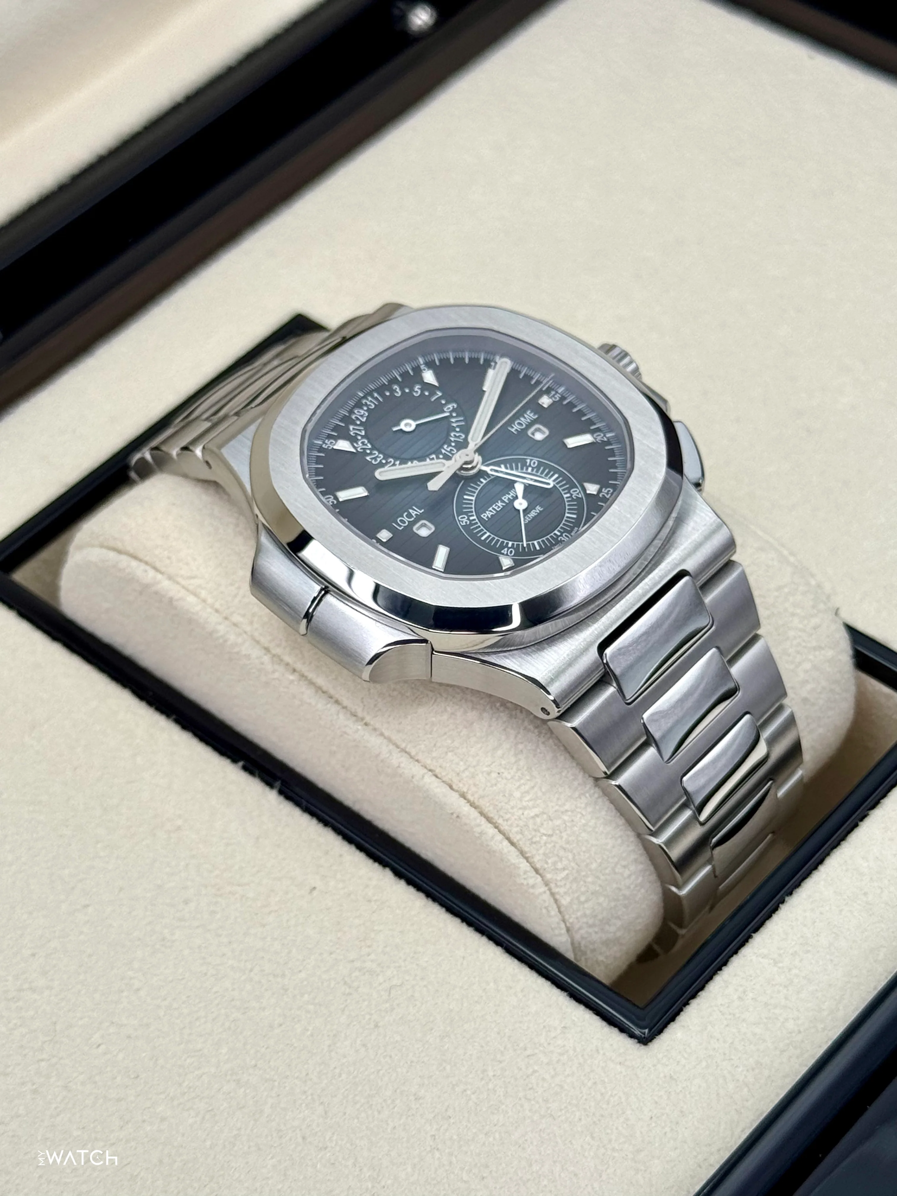 2023 Patek Philippe Nautilus Travel Time Chronograph 40.5mm 5990/1A-011 Blue-Noir Dial - Image 6