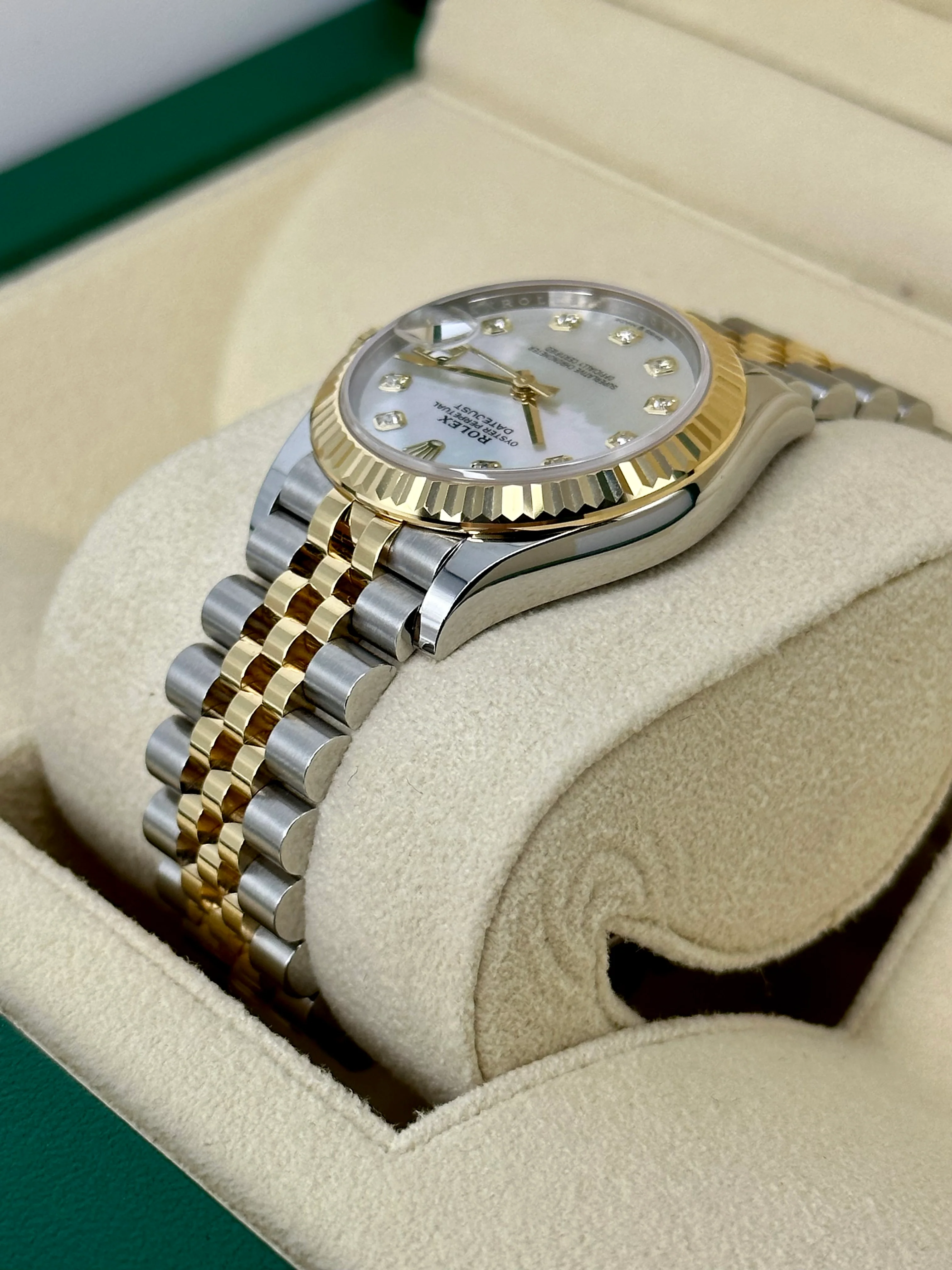 2023 Roles Datejust 31mm Two-Tone Jubilee Mother of Pearl Diamond Dial - Image 7