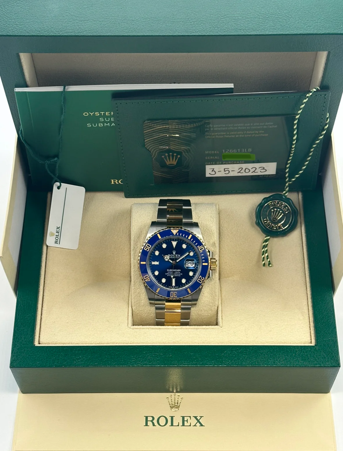 2023 Rolex Submariner “Bluesy” 41mm 126613LB Two-Tone Blue Dial - Image 11