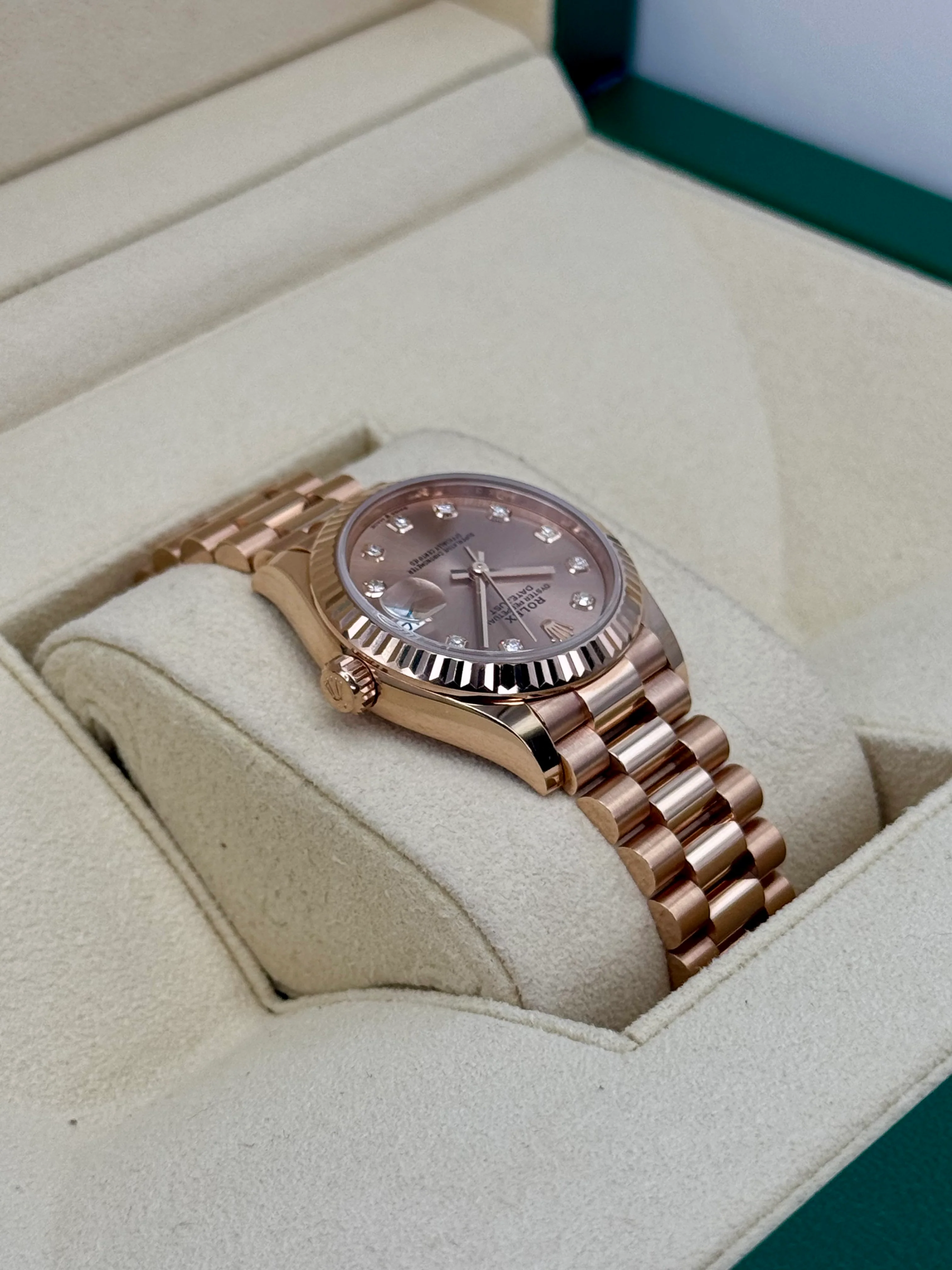 2023 Rolex Datejust 31mm 278275 Rose Gold Rose Diamond Dial - Image 8