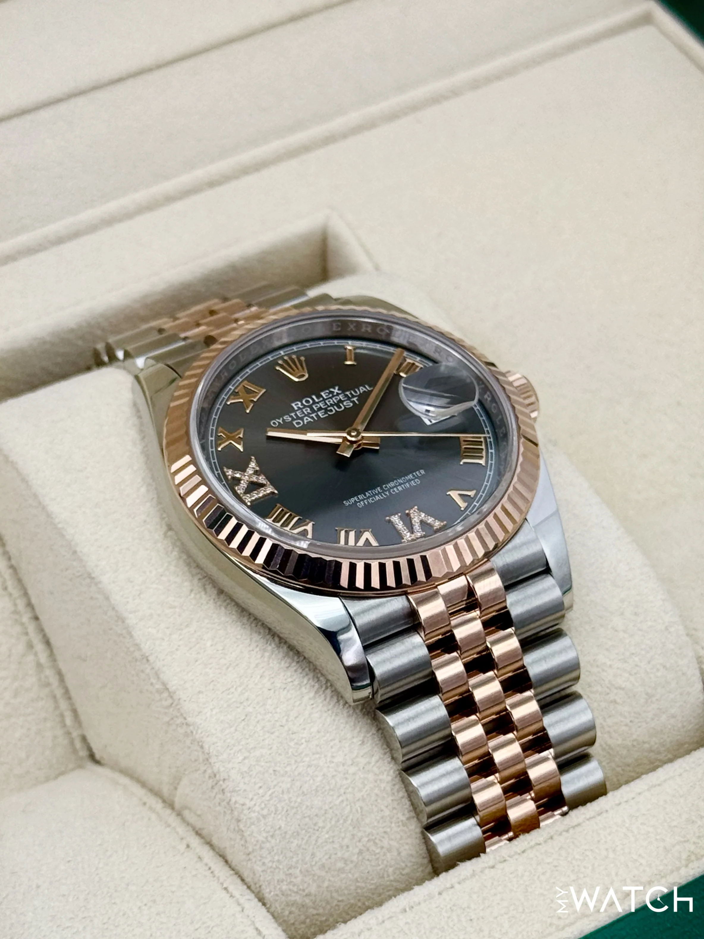 2023 Rolex Datejust 36mm 126231 Two-Tone Jubilee Slate Rhodium Diamond Dial - Image 6