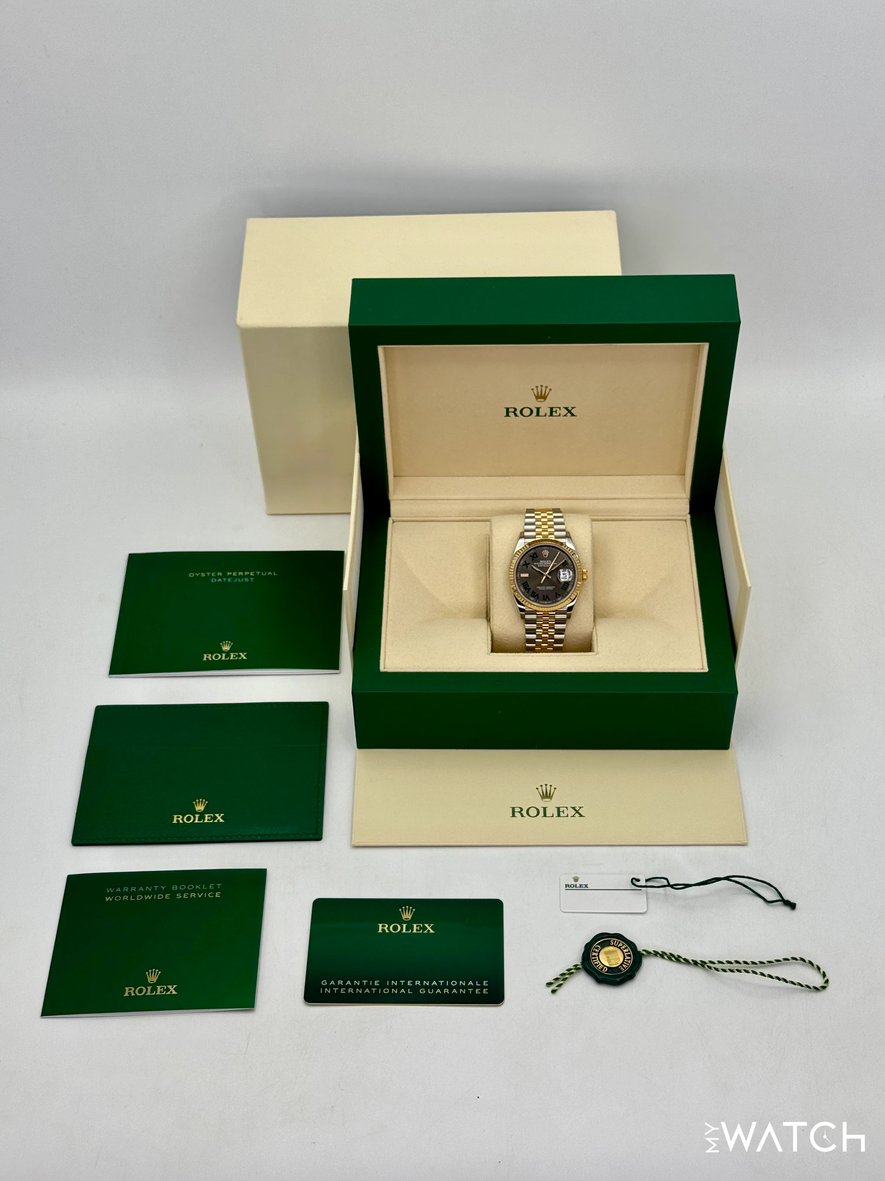 2023 Rolex Datejust 36mm 126233 Two-Tone Jubilee Wimbledon Dial - Image 10