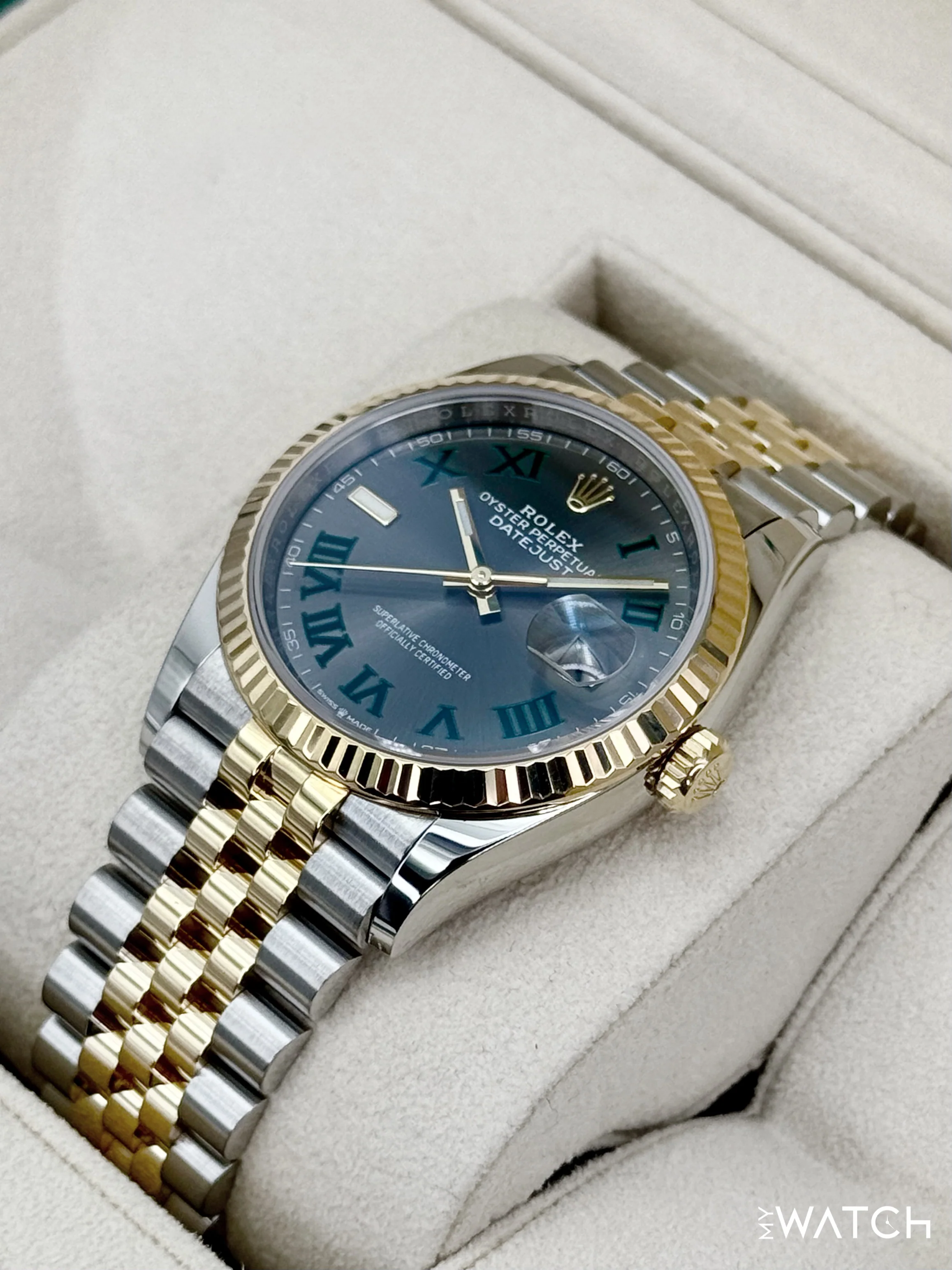 2023 Rolex Datejust 36mm 126233 Two-Tone Jubilee Wimbledon Dial - Image 5