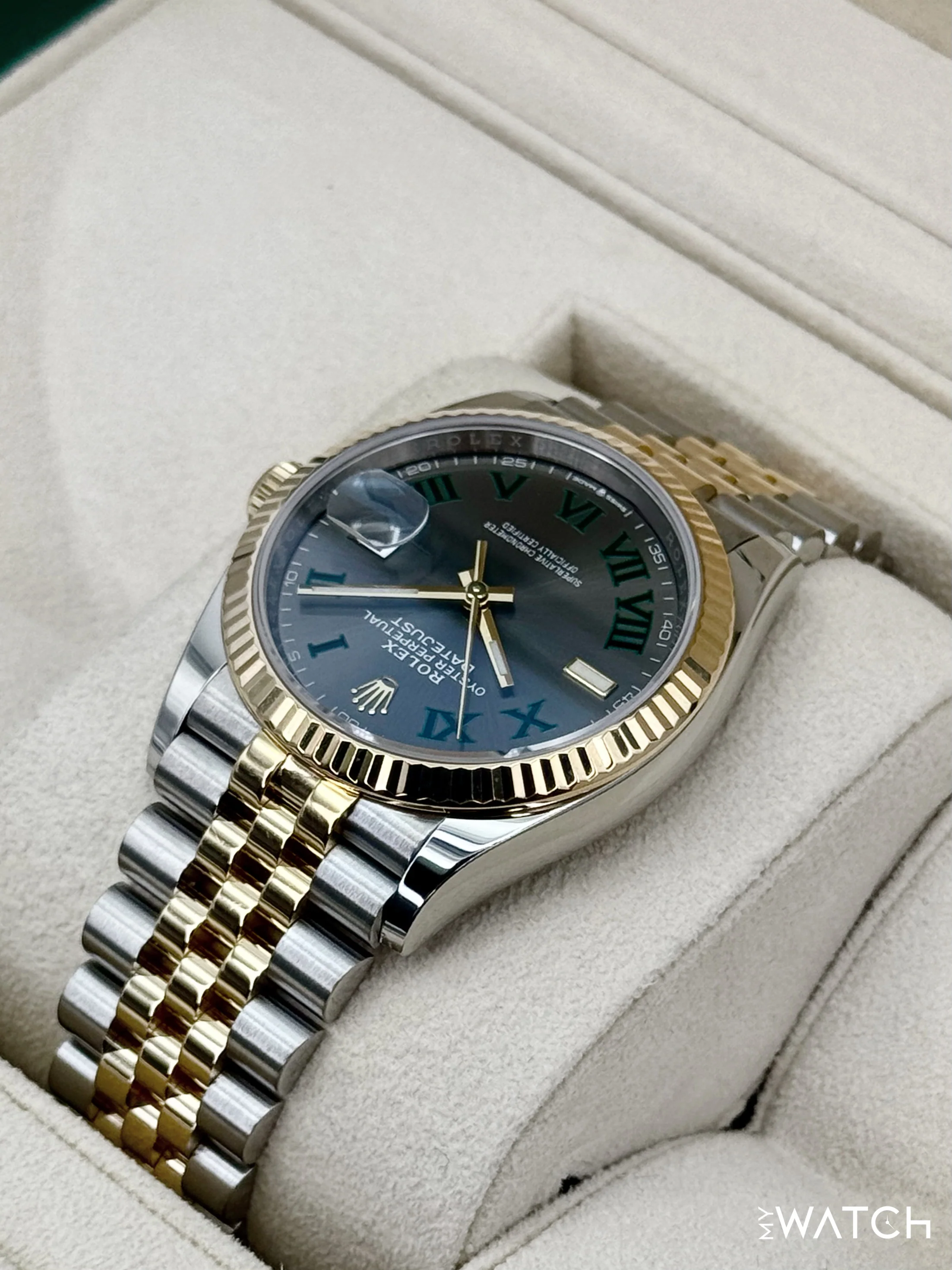 2023 Rolex Datejust 36mm 126233 Two-Tone Jubilee Wimbledon Dial - Image 7