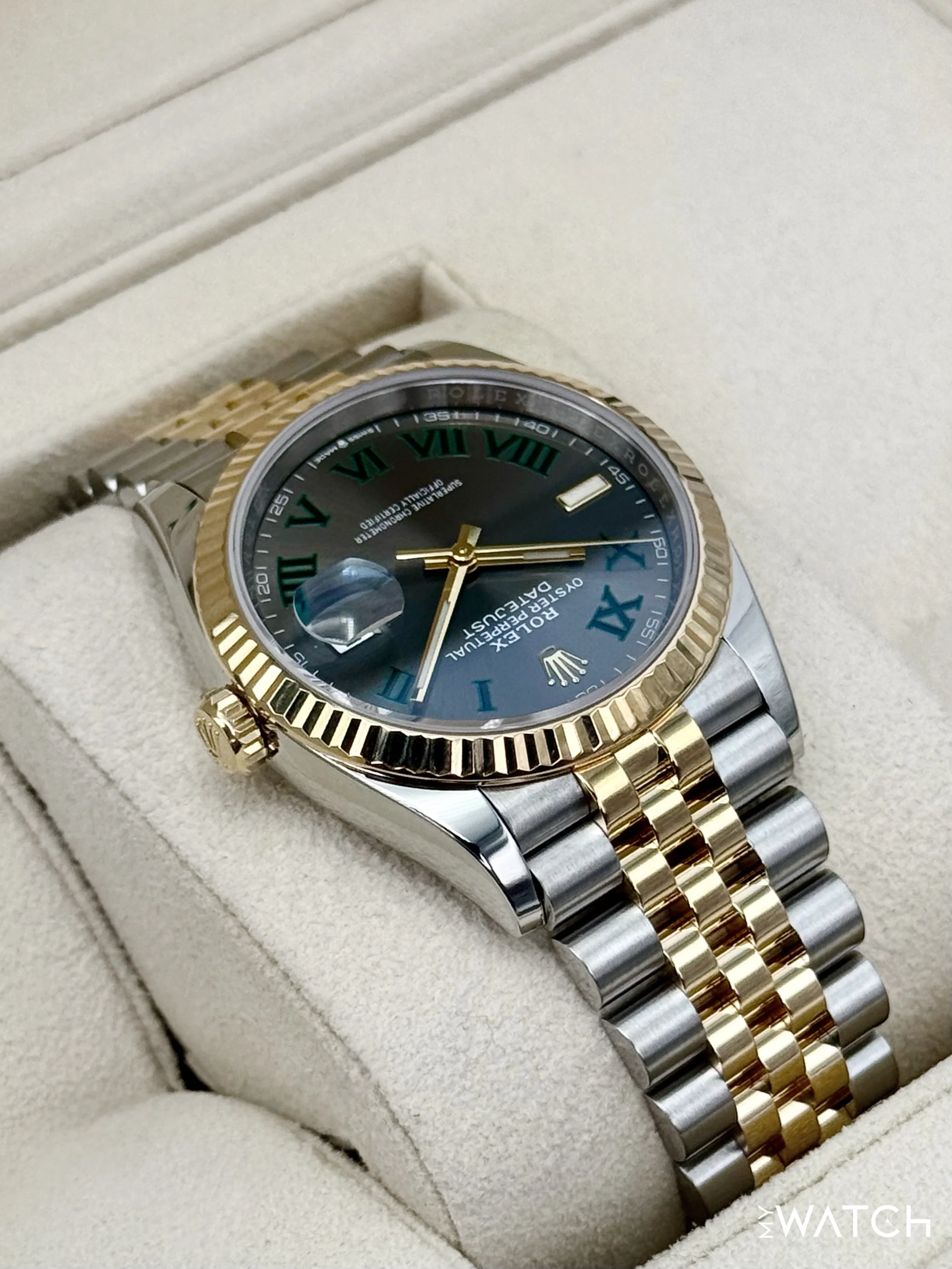 2023 Rolex Datejust 36mm 126233 Two-Tone Jubilee Wimbledon Dial - Image 8
