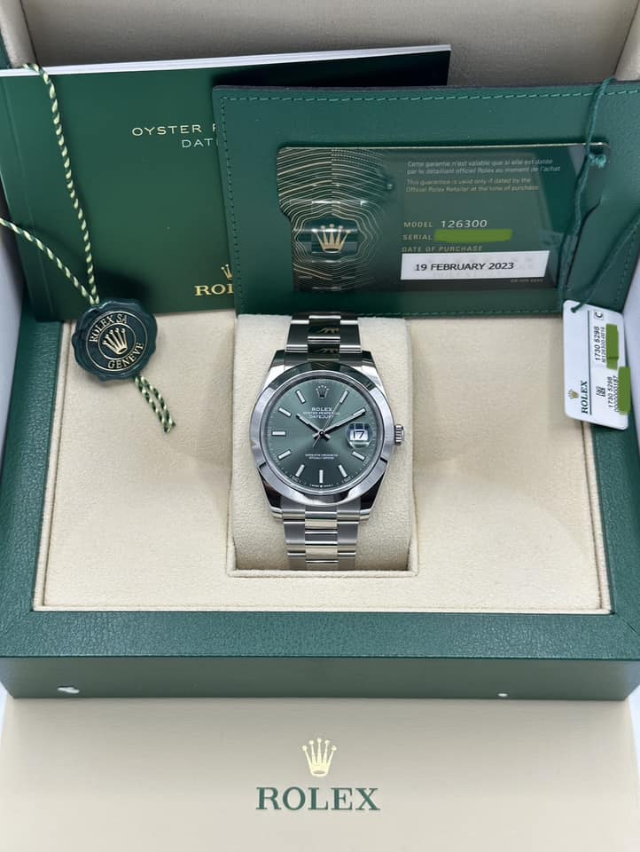 2023 Rolex Datejust 41mm 126300 Oyster Green Dial - Image 11