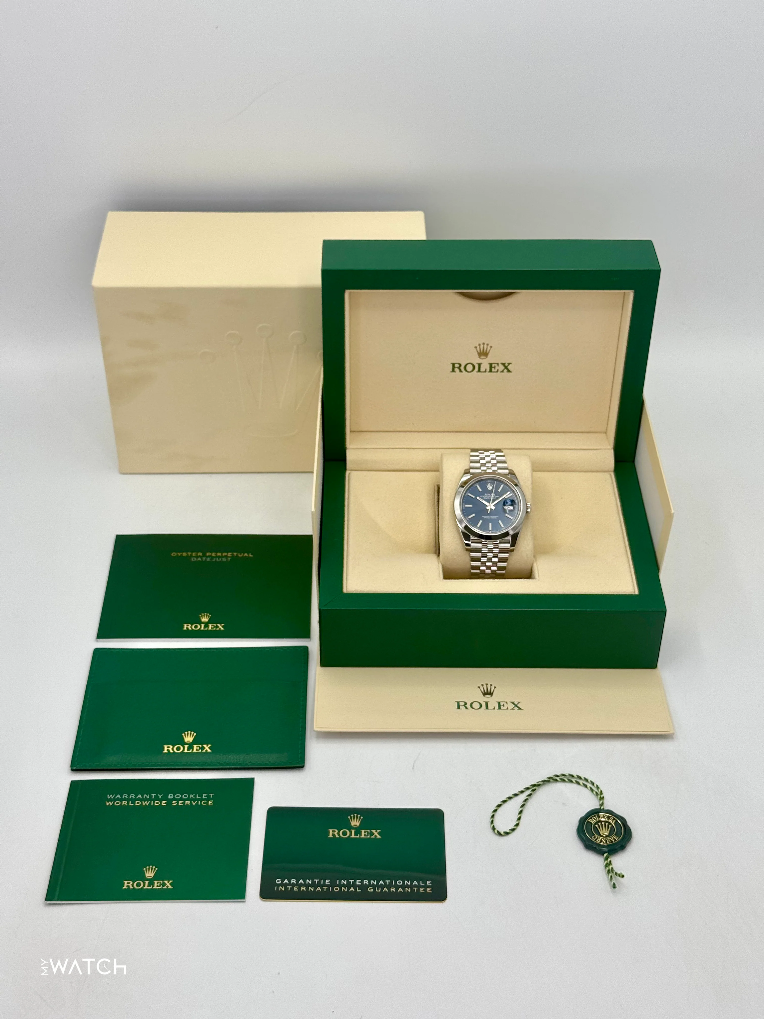 2023 Rolex Datejust 41mm 126300 Stainless Steel Jubilee Blue Dial - Image 10