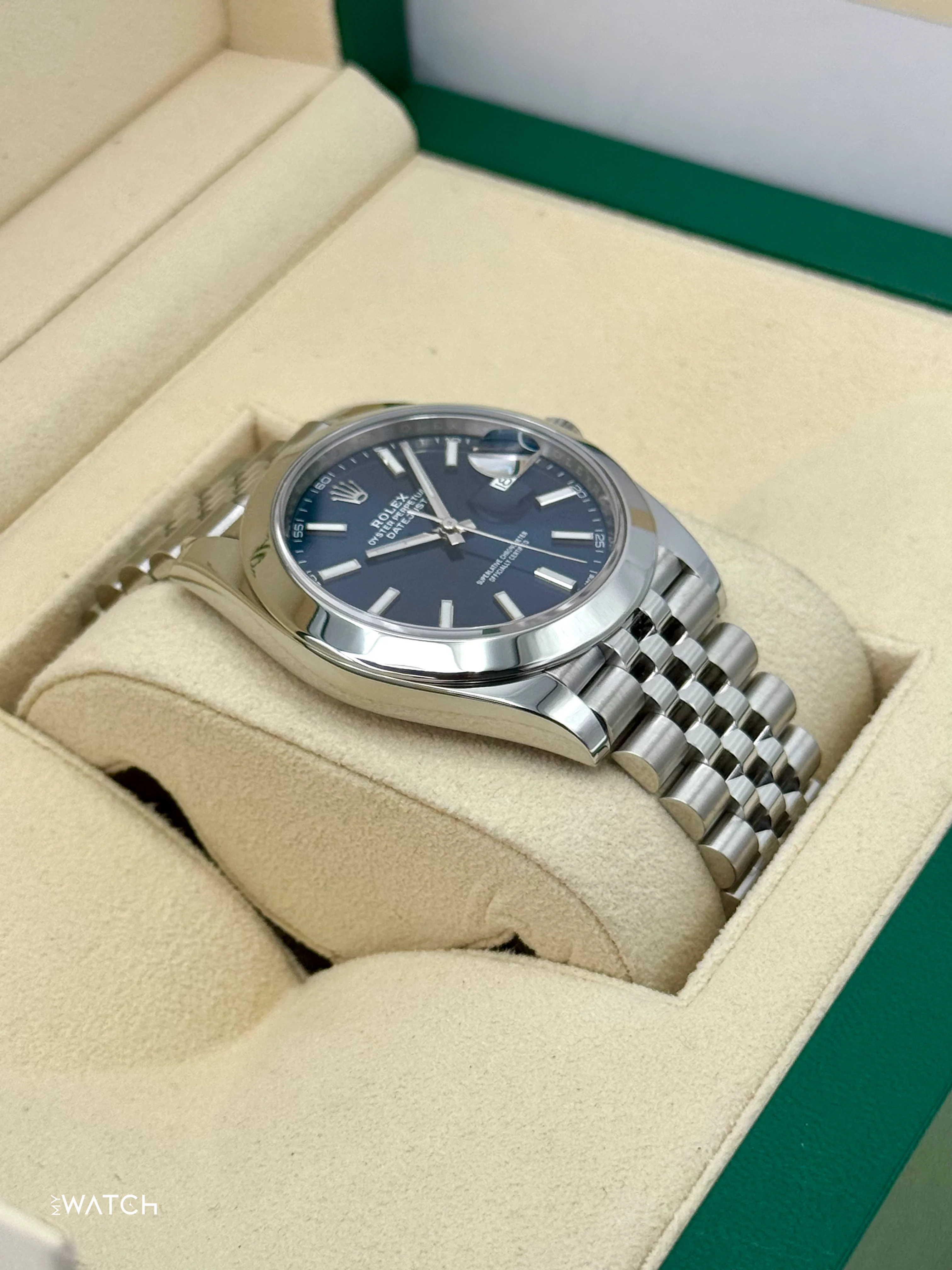 2023 Rolex Datejust 41mm 126300 Stainless Steel Jubilee Blue Dial - Image 6