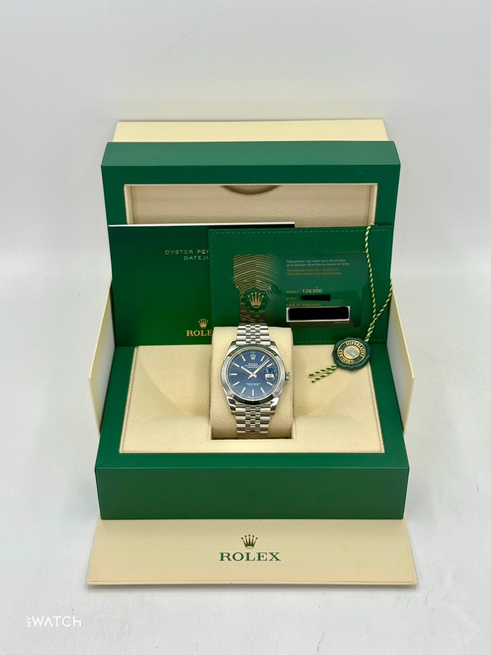 2023 Rolex Datejust 41mm 126300 Stainless Steel Jubilee Blue Dial - Image 9
