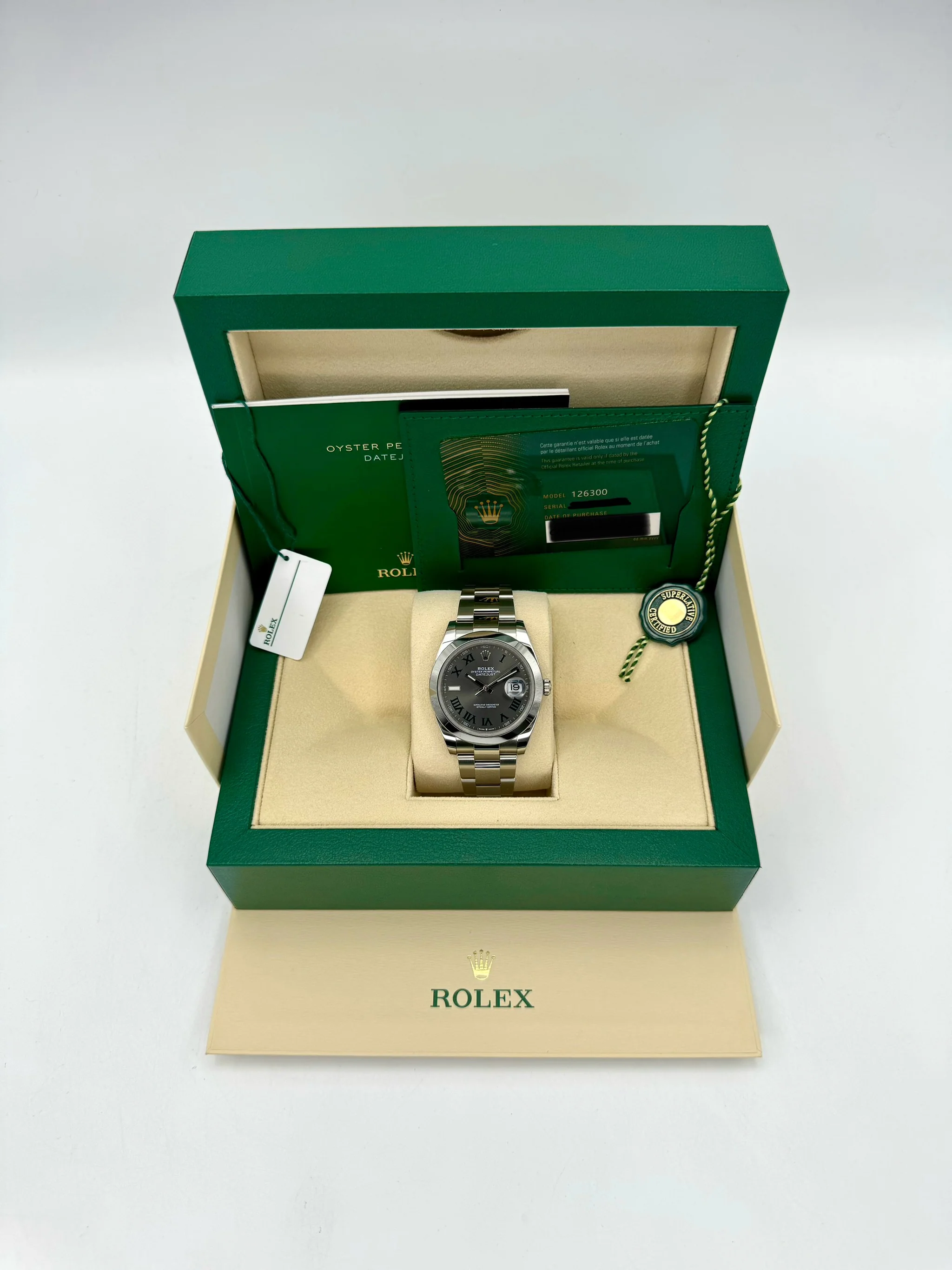 2023 Rolex Datejust 41mm 126300 Oyster Wimbledon Dial - Image 11