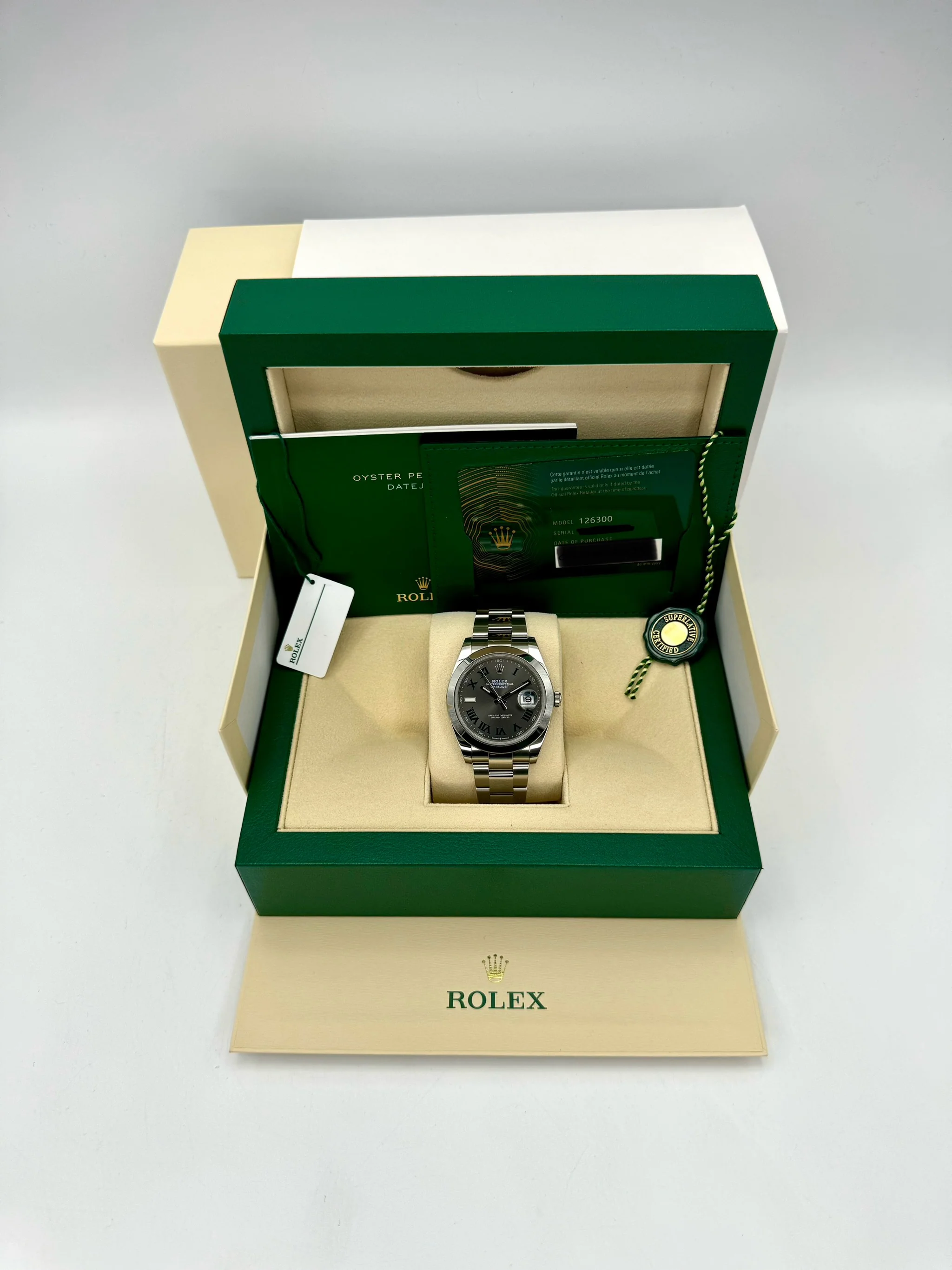 2023 Rolex Datejust 41mm 126300 Oyster Wimbledon Dial - Image 12
