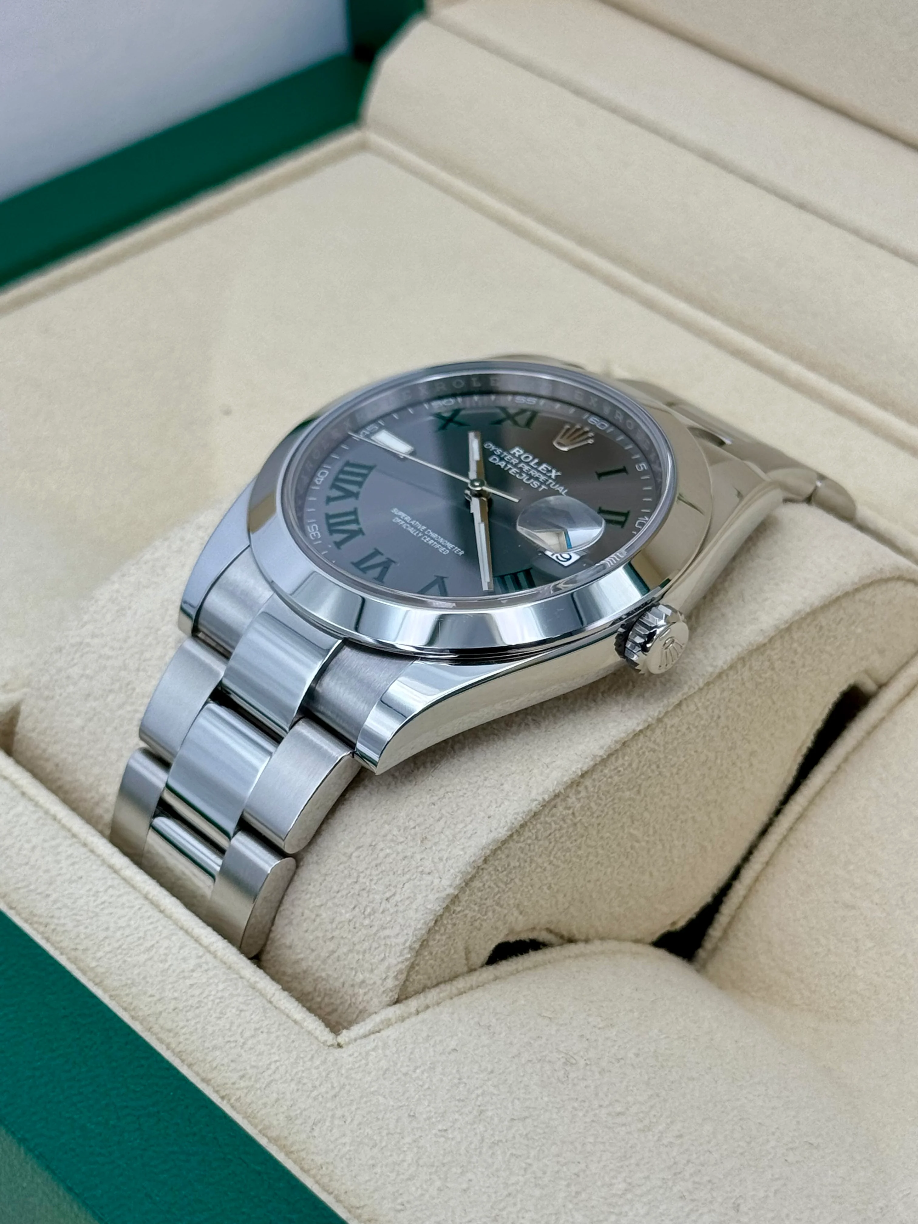 2023 Rolex Datejust 41mm 126300 Oyster Wimbledon Dial - Image 5
