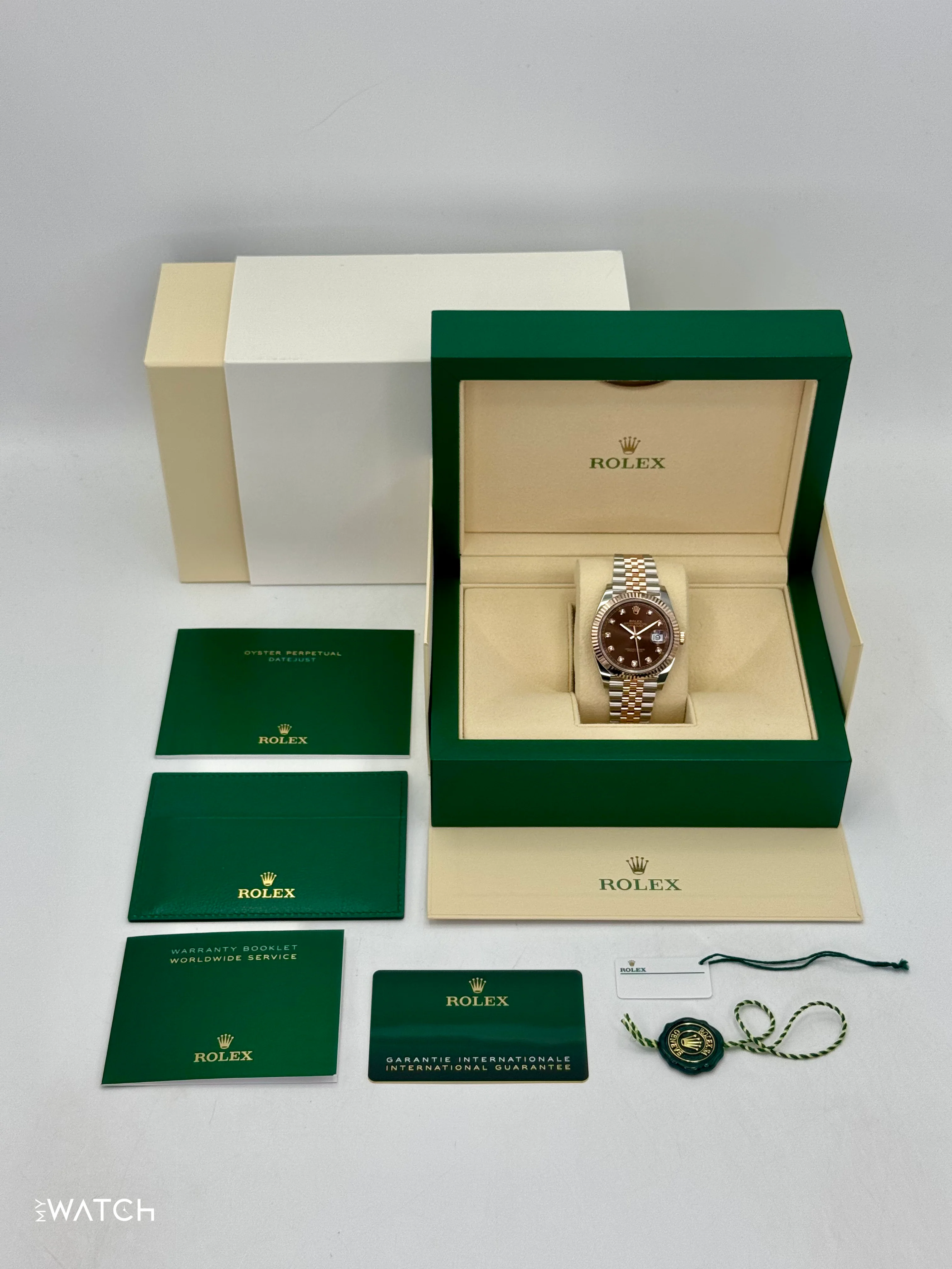 2023 Rolex Datejust 41mm 126331 Two-Tone Jubilee Chocolate Diamond Dial - Image 10