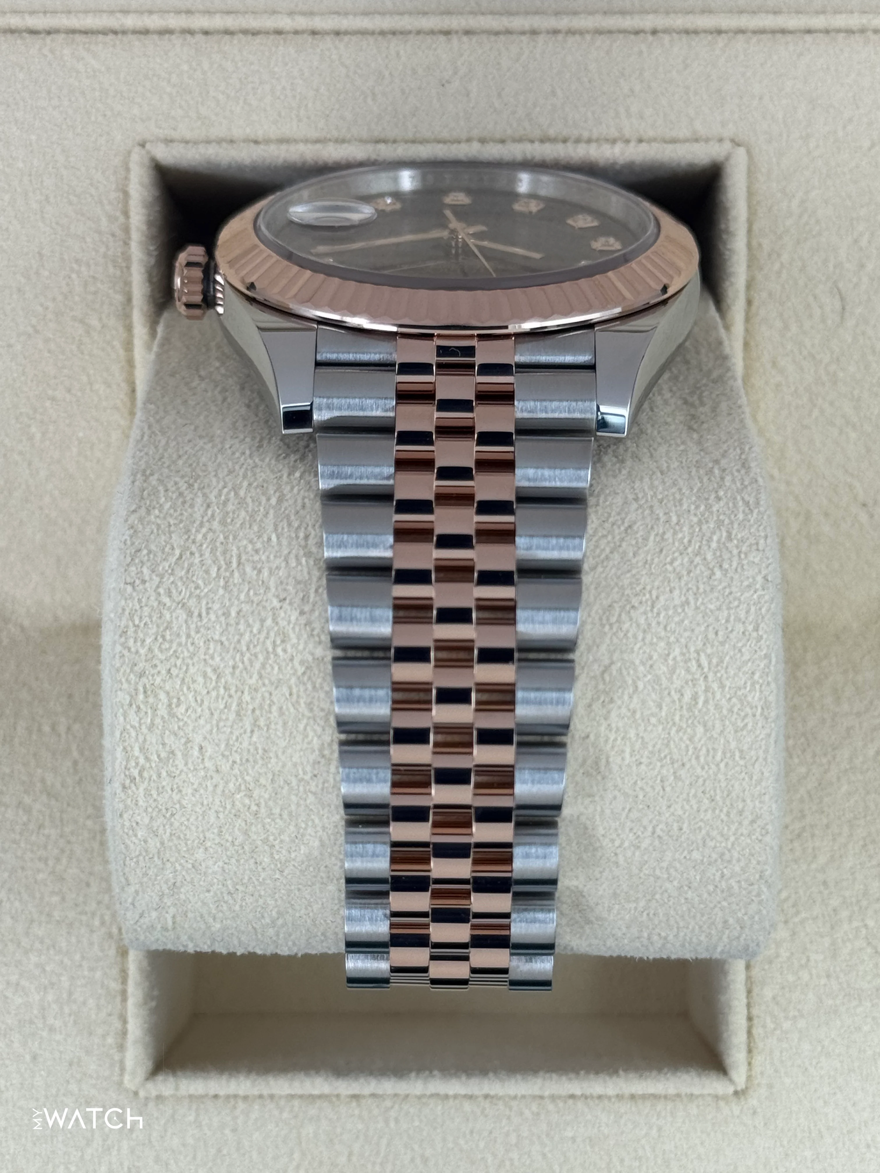 2023 Rolex Datejust 41mm 126331 Two-Tone Jubilee Chocolate Diamond Dial - Image 3