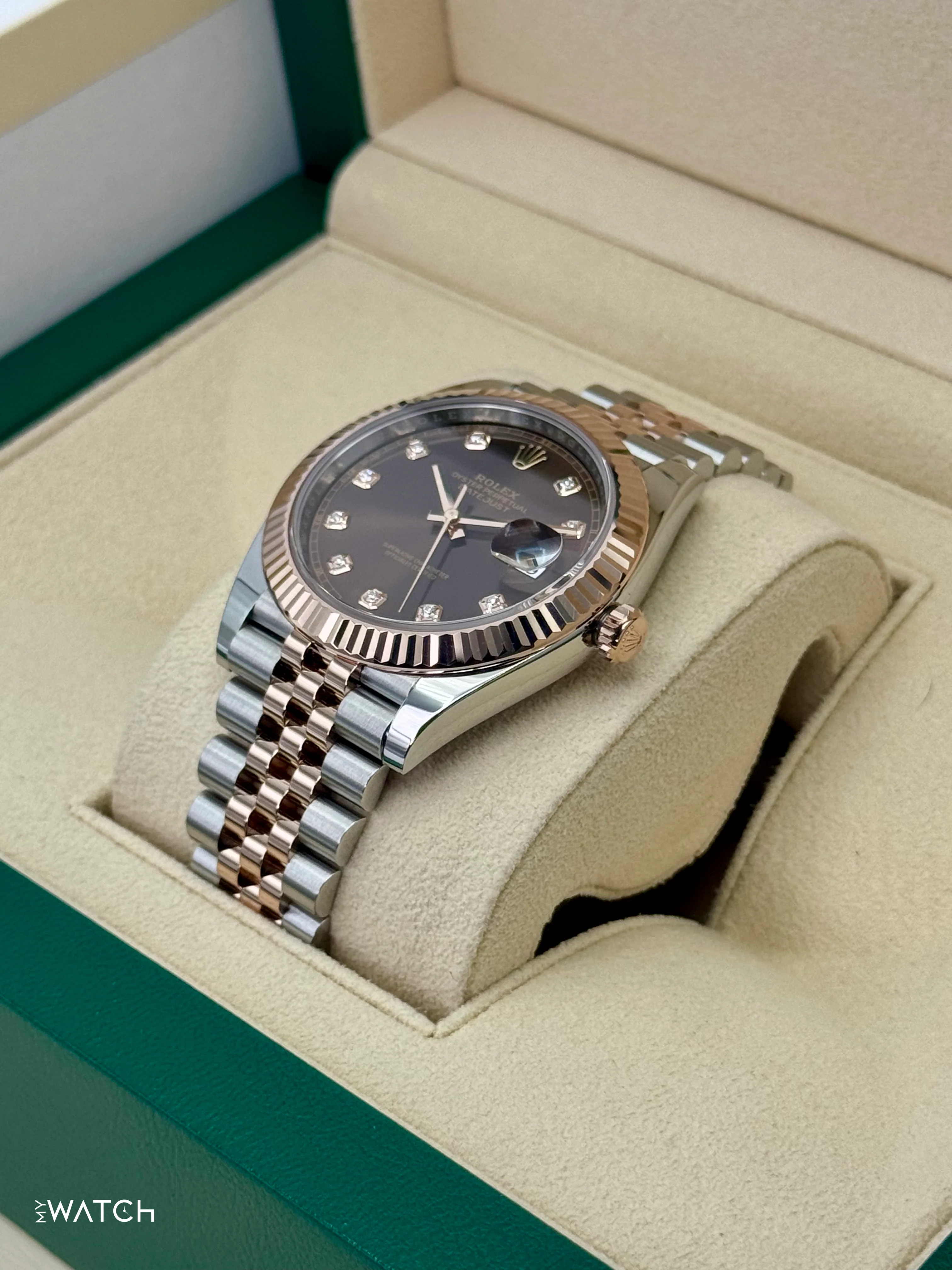 2023 Rolex Datejust 41mm 126331 Two-Tone Jubilee Chocolate Diamond Dial - Image 5