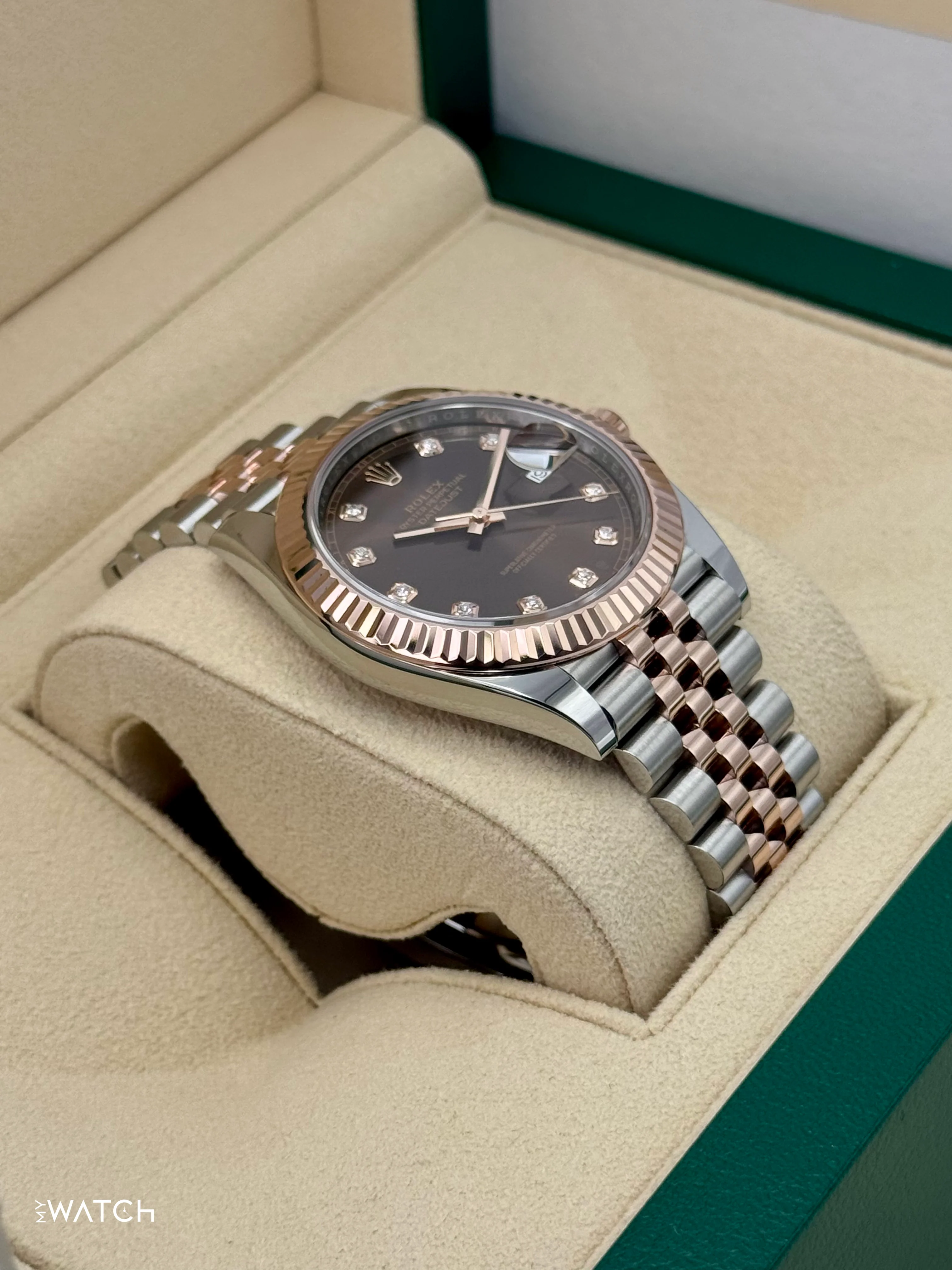 2023 Rolex Datejust 41mm 126331 Two-Tone Jubilee Chocolate Diamond Dial - Image 6
