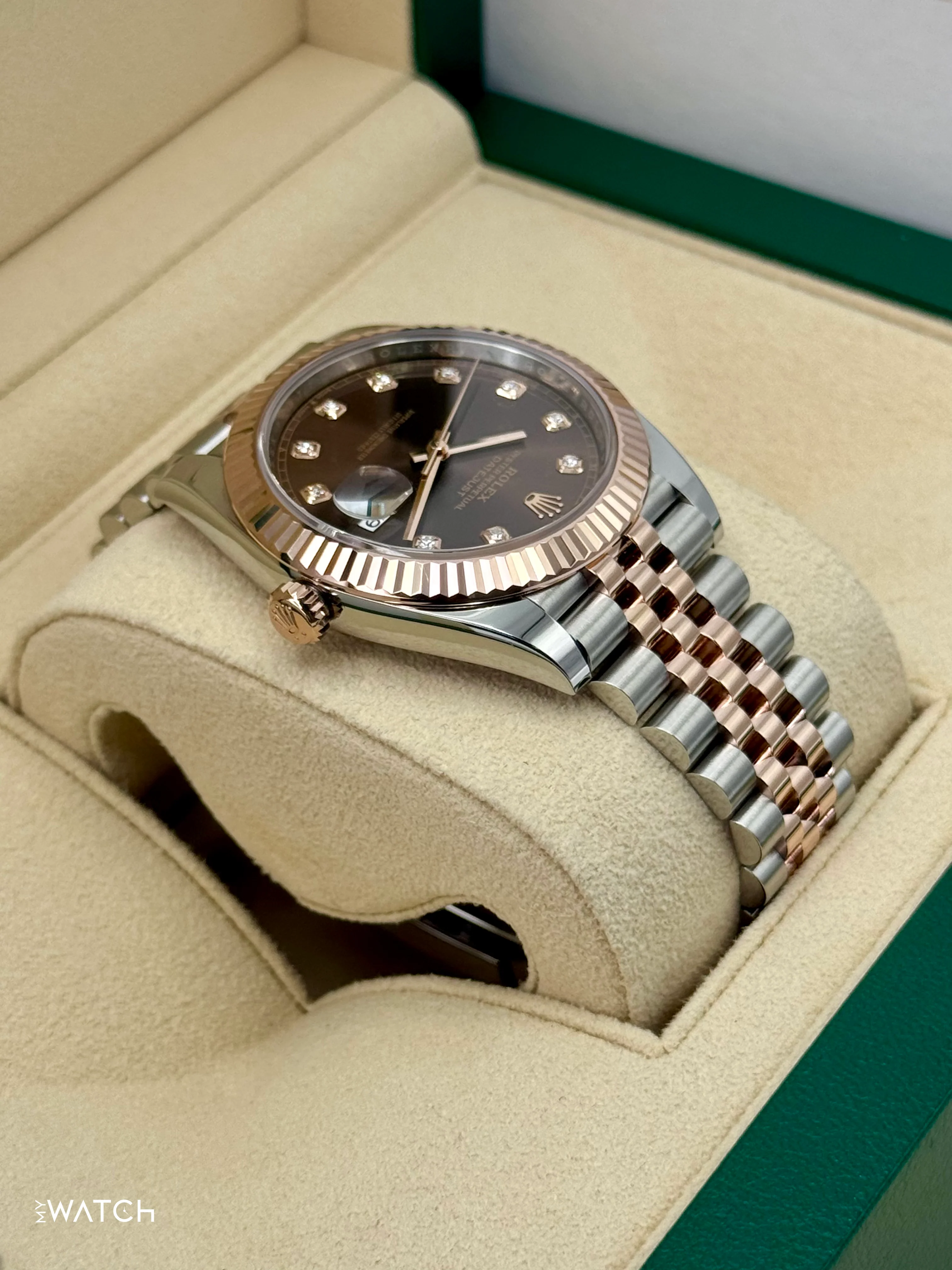 2023 Rolex Datejust 41mm 126331 Two-Tone Jubilee Chocolate Diamond Dial - Image 8