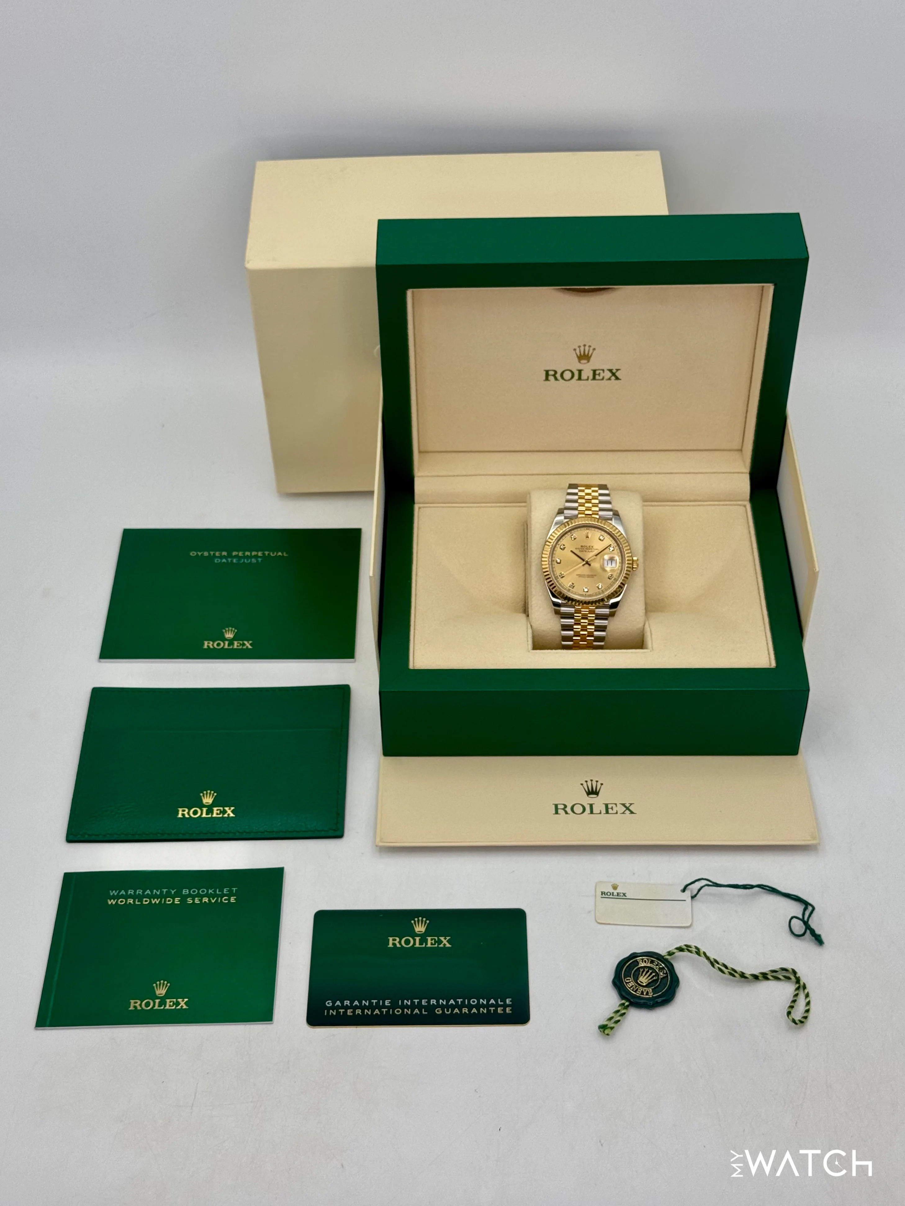 2023 Rolex Datejust 41mm 126333 Two-Tone Jubilee Champagne Diamond Dial - Image 10