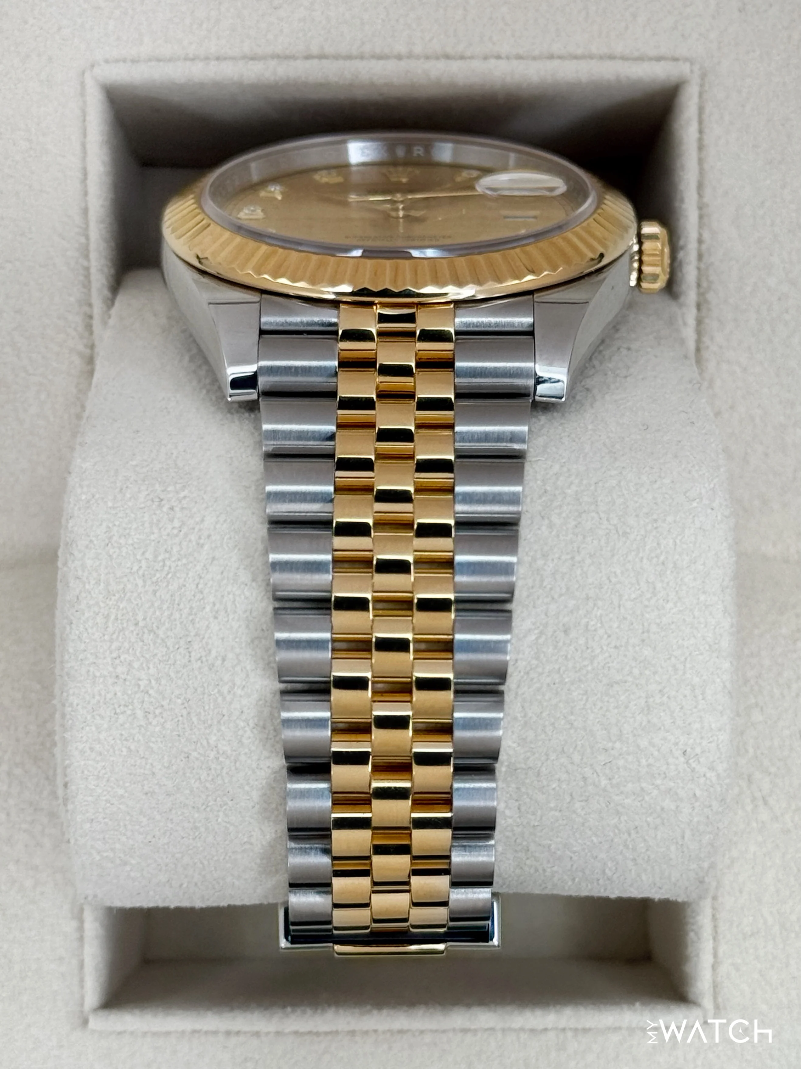 2023 Rolex Datejust 41mm 126333 Two-Tone Jubilee Champagne Diamond Dial - Image 3