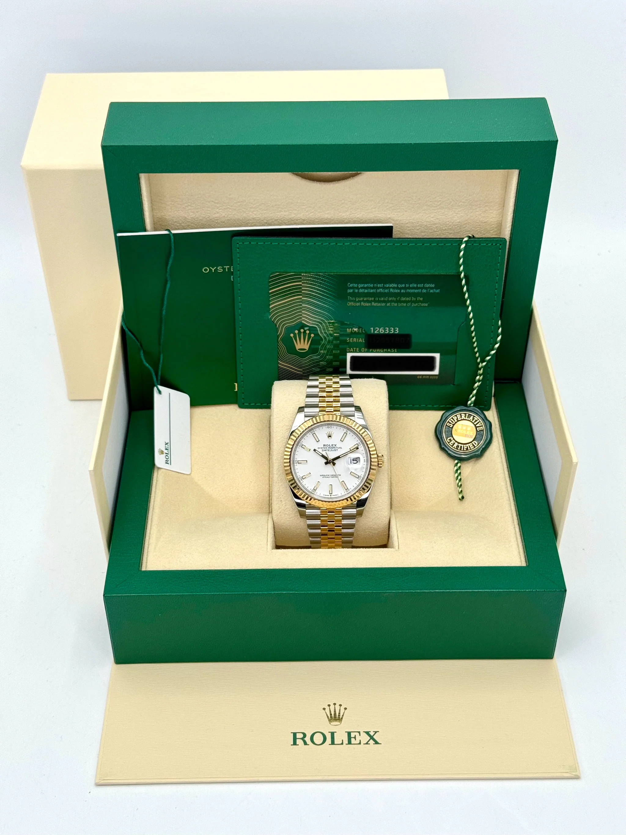 2023 Rolex Datejust 41mm 126333 Two-Tone Jubilee White Dial - Image 12