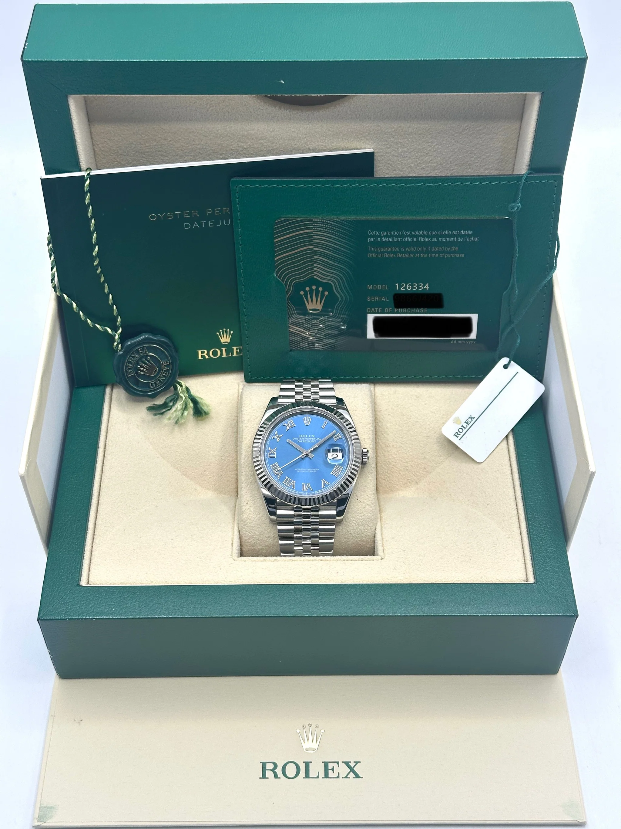 2023 Rolex Datejust 41mm 126334 Jubilee Blue Roman Numeral Dial - Image 11