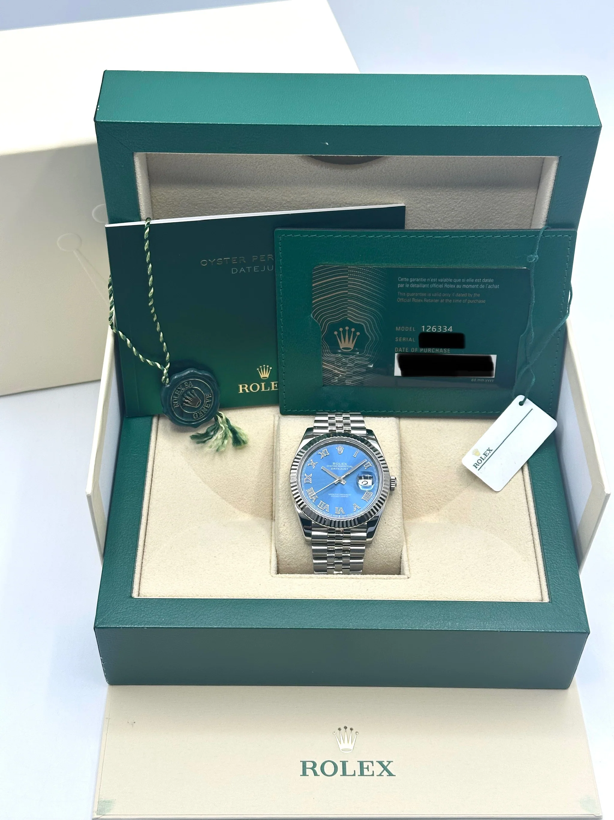 2023 Rolex Datejust 41mm 126334 Jubilee Blue Roman Numeral Dial - Image 12