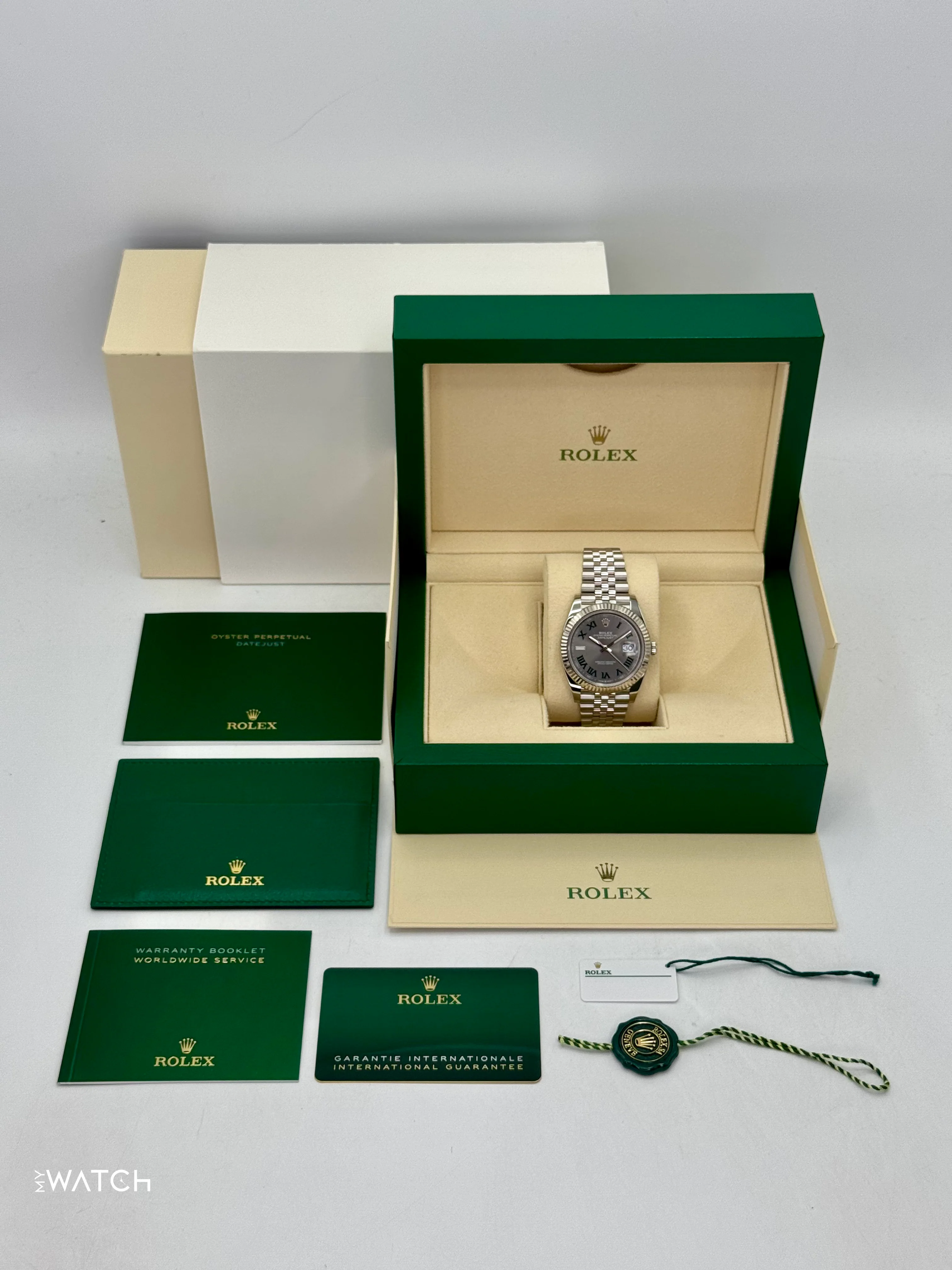 2023 Rolex Datejust 41mm 126334 Jubilee Wimbledon Dial - Image 10