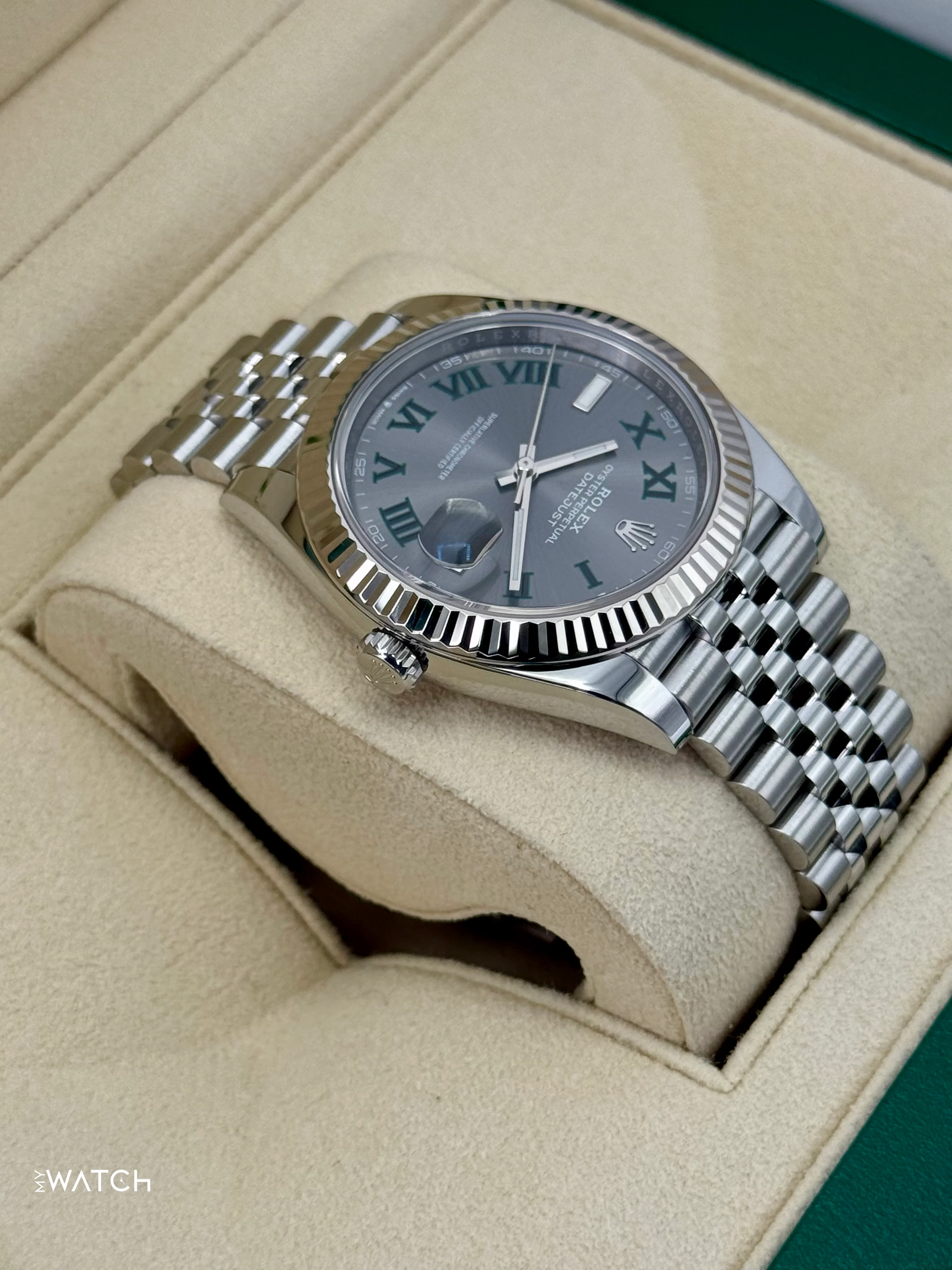 2023 Rolex Datejust 41mm 126334 Jubilee Wimbledon Dial - Image 8