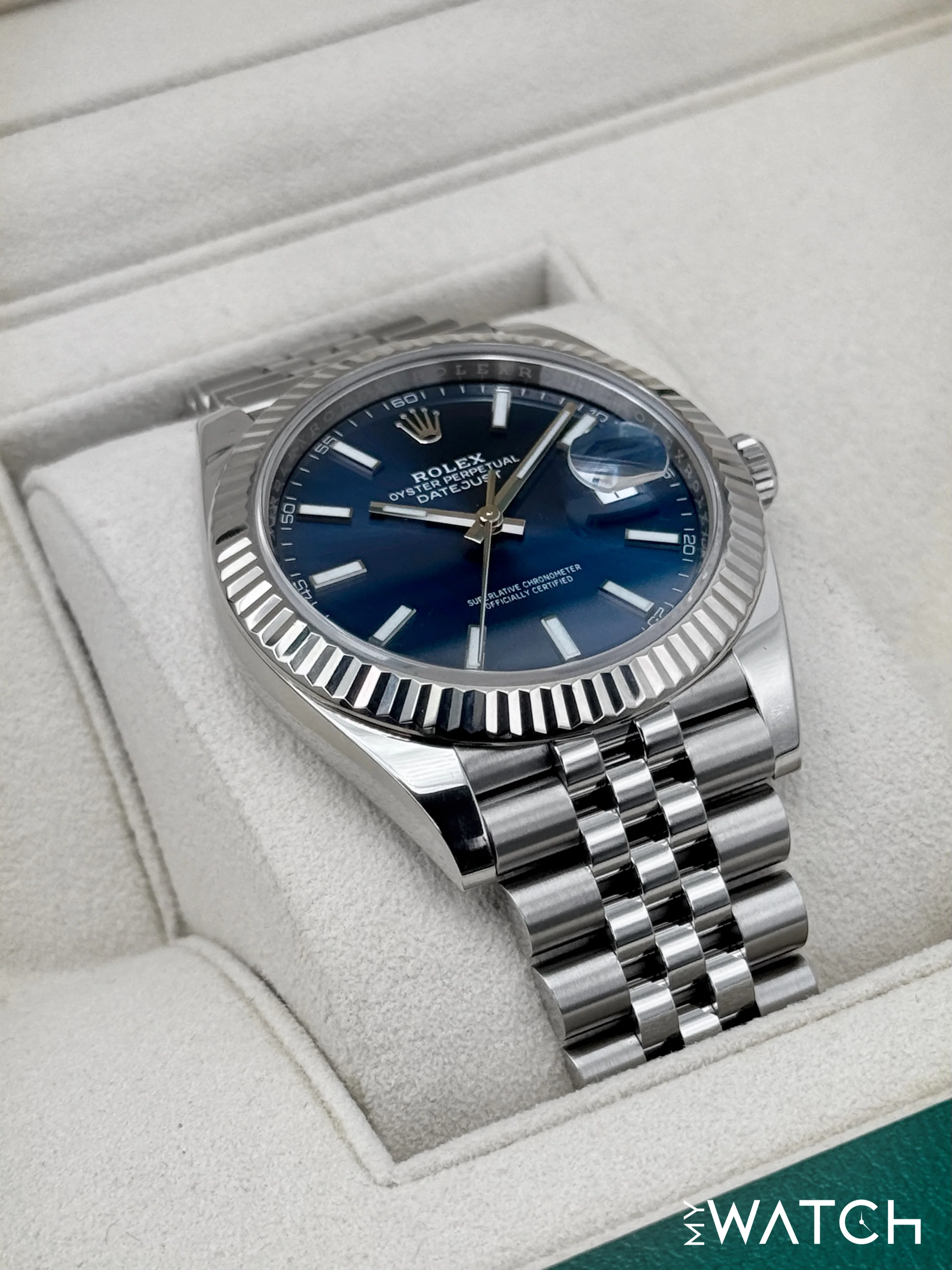 2023 Rolex Datejust 41mm 126334 Stainless Steel Jubilee Blue Dial - Image 6