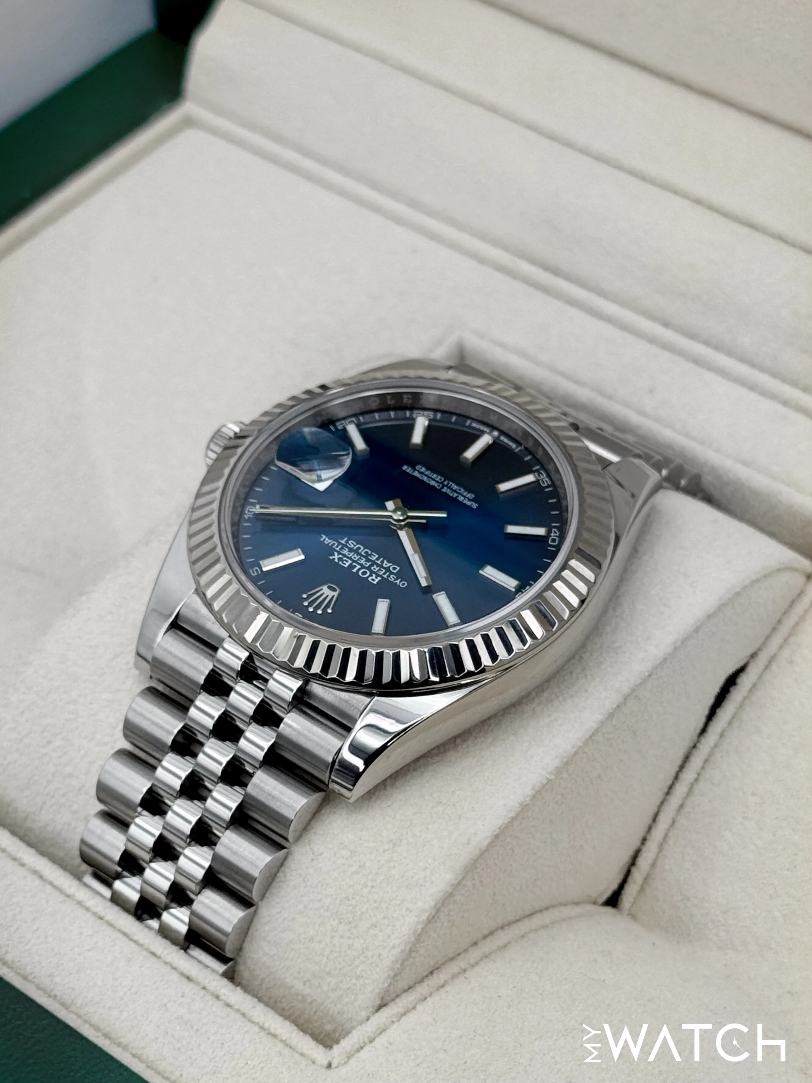 2023 Rolex Datejust 41mm 126334 Stainless Steel Jubilee Blue Dial - Image 7